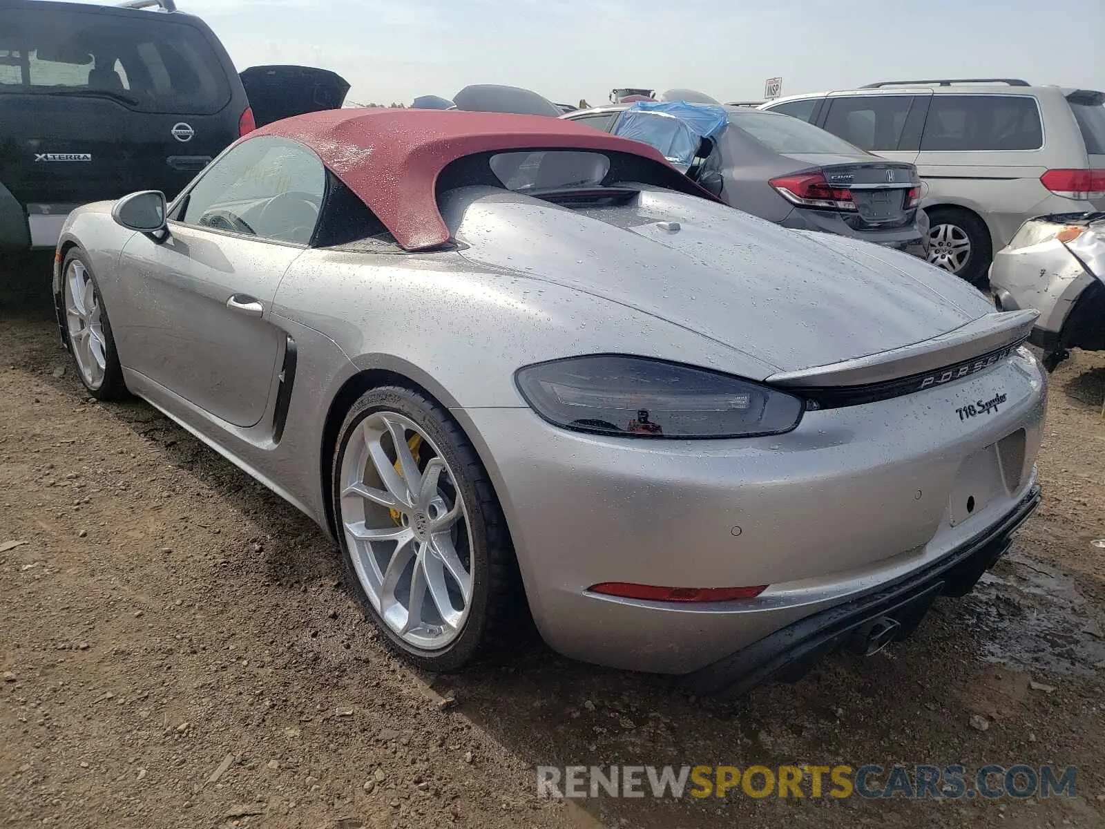3 fotografías del automóvil dañado WP0CC2A84MS240523 PORSCHE BOXSTER 2021