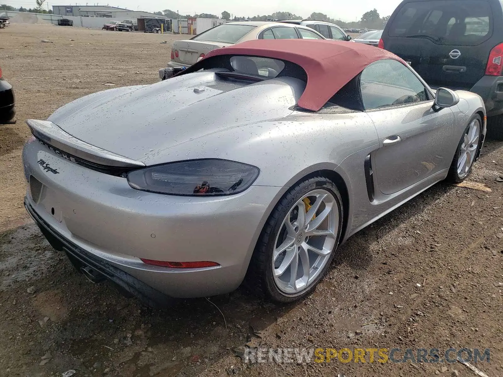 4 fotografías del automóvil dañado WP0CC2A84MS240523 PORSCHE BOXSTER 2021