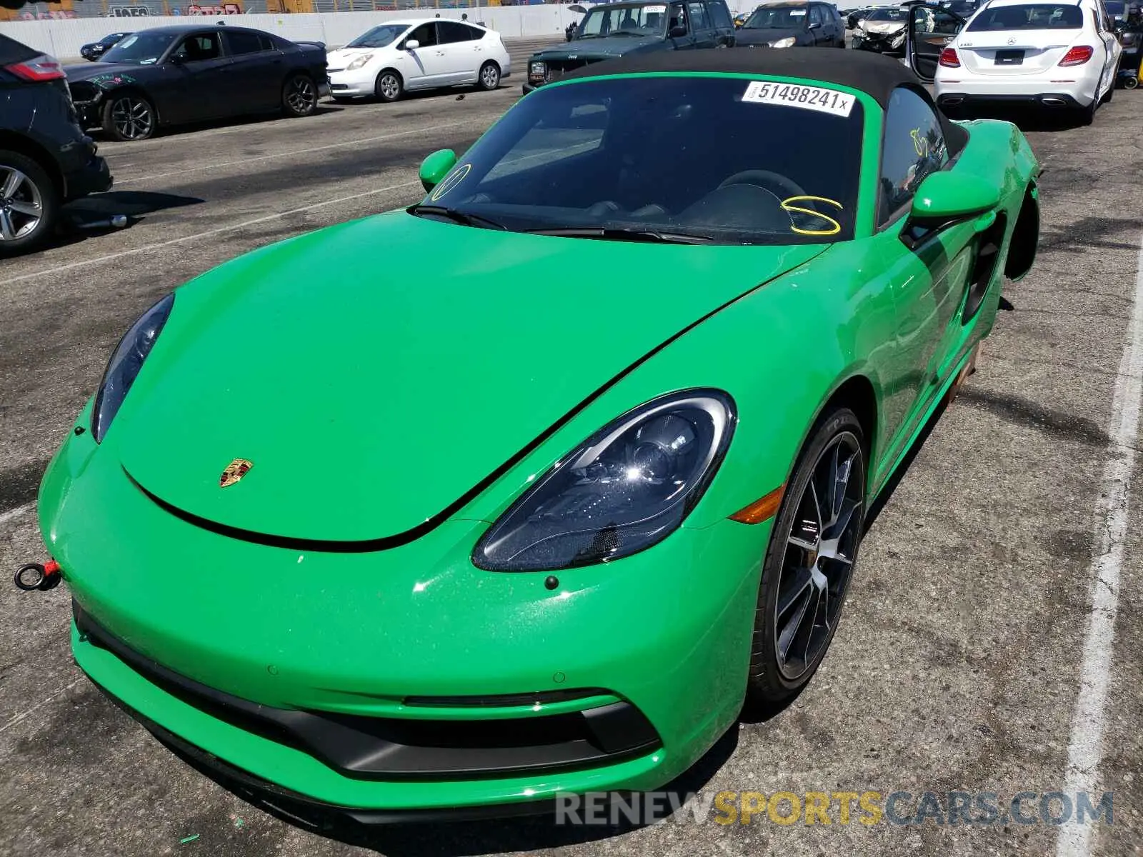 2 fotografías del automóvil dañado WP0CD2A80MS232240 PORSCHE BOXSTER 2021