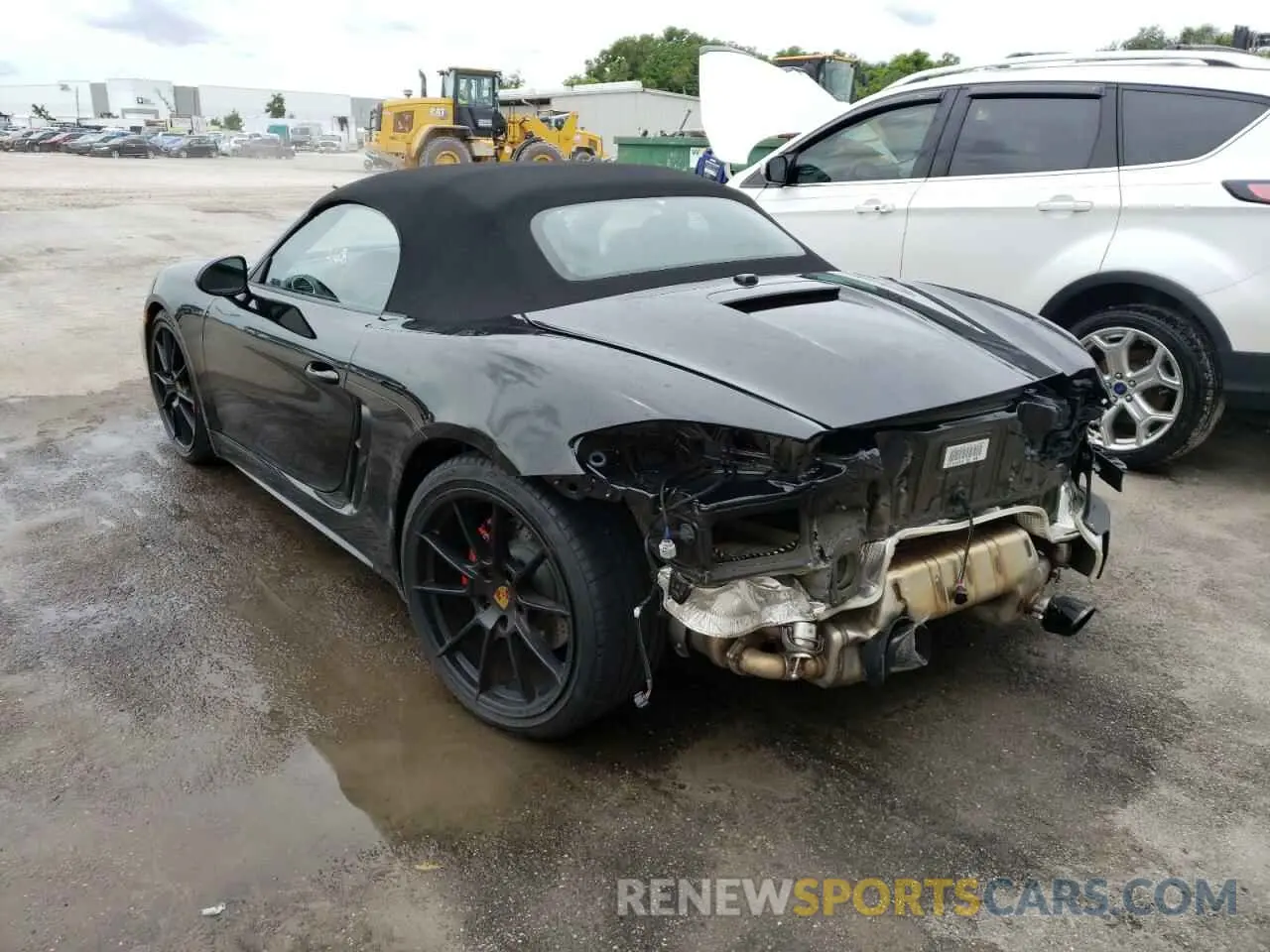 3 fotografías del automóvil dañado WP0CD2A84MS232144 PORSCHE BOXSTER 2021