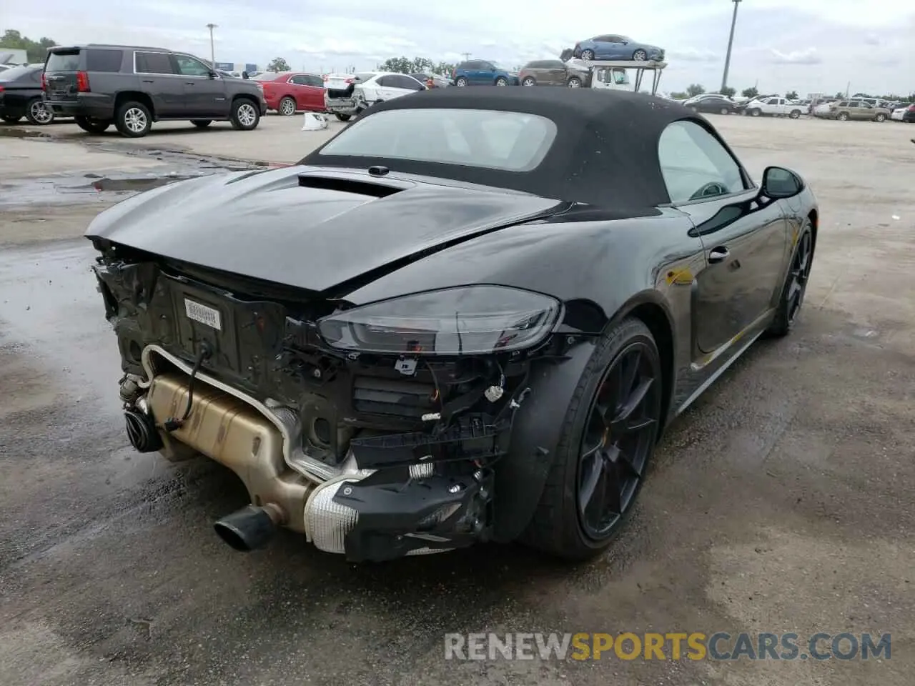 4 fotografías del automóvil dañado WP0CD2A84MS232144 PORSCHE BOXSTER 2021