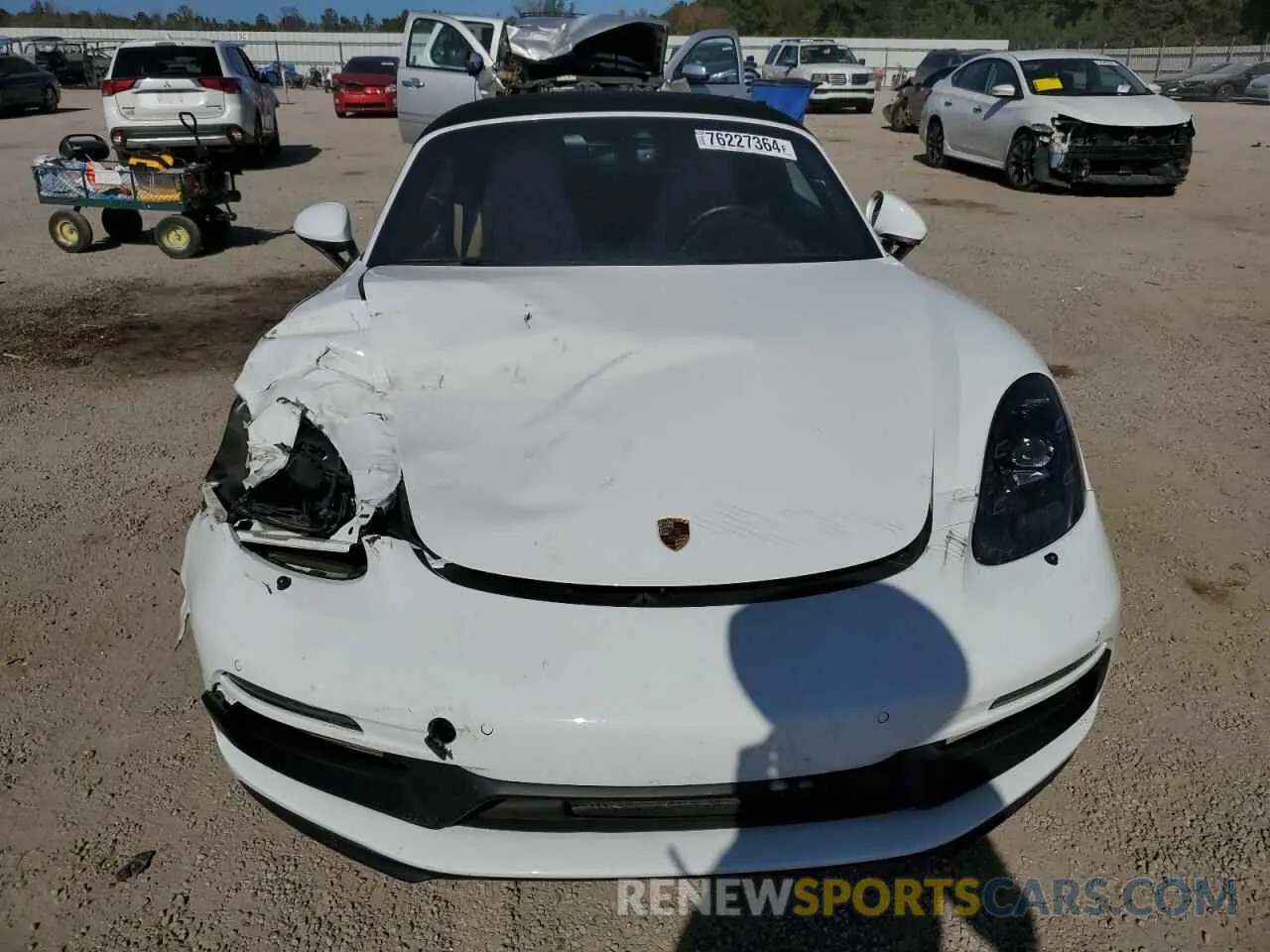 5 fotografías del automóvil dañado WP0CD2A8XMS232293 PORSCHE BOXSTER 2021