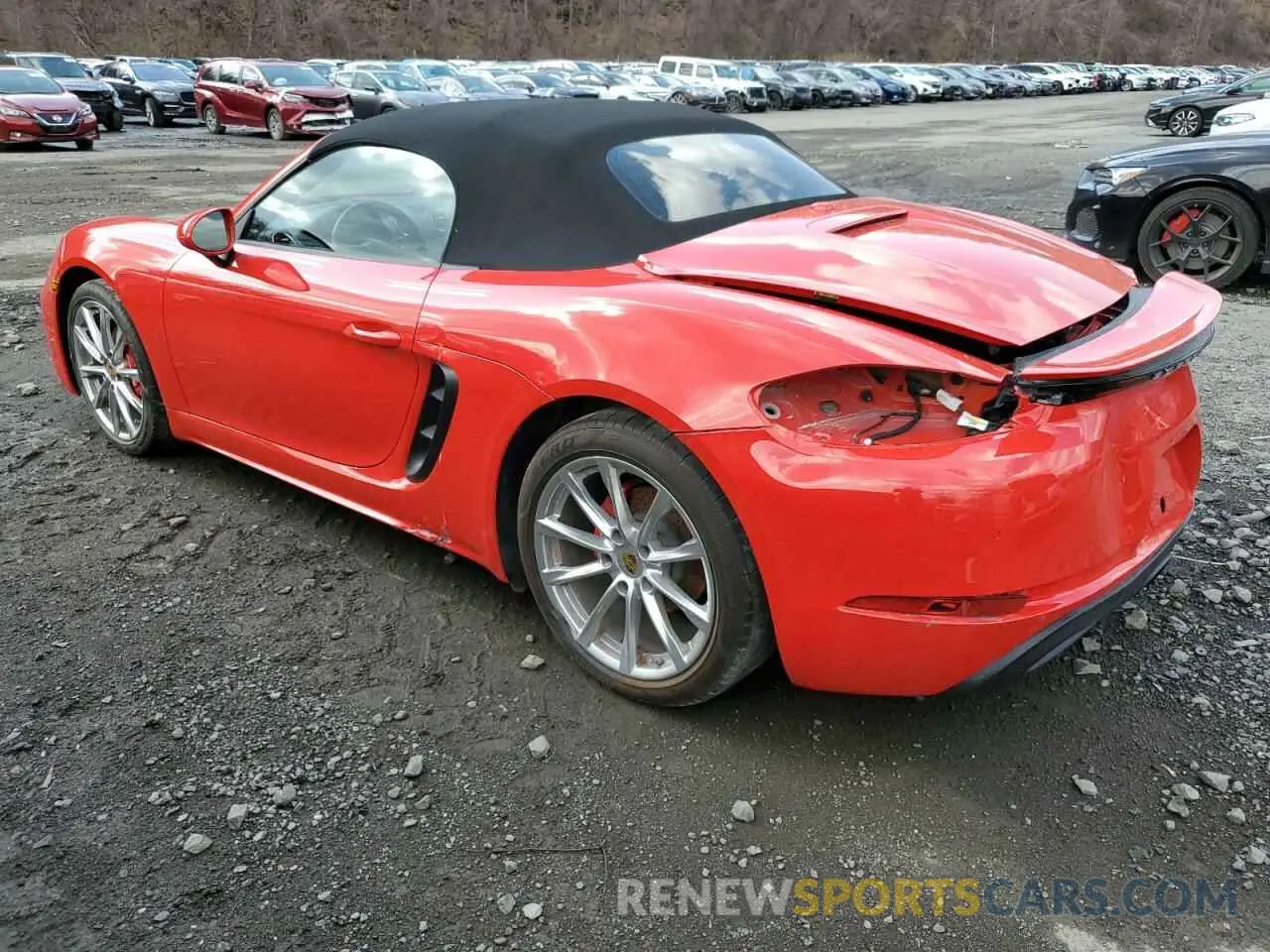 2 fotografías del automóvil dañado WP0CB2A81NS221111 PORSCHE BOXSTER 2022