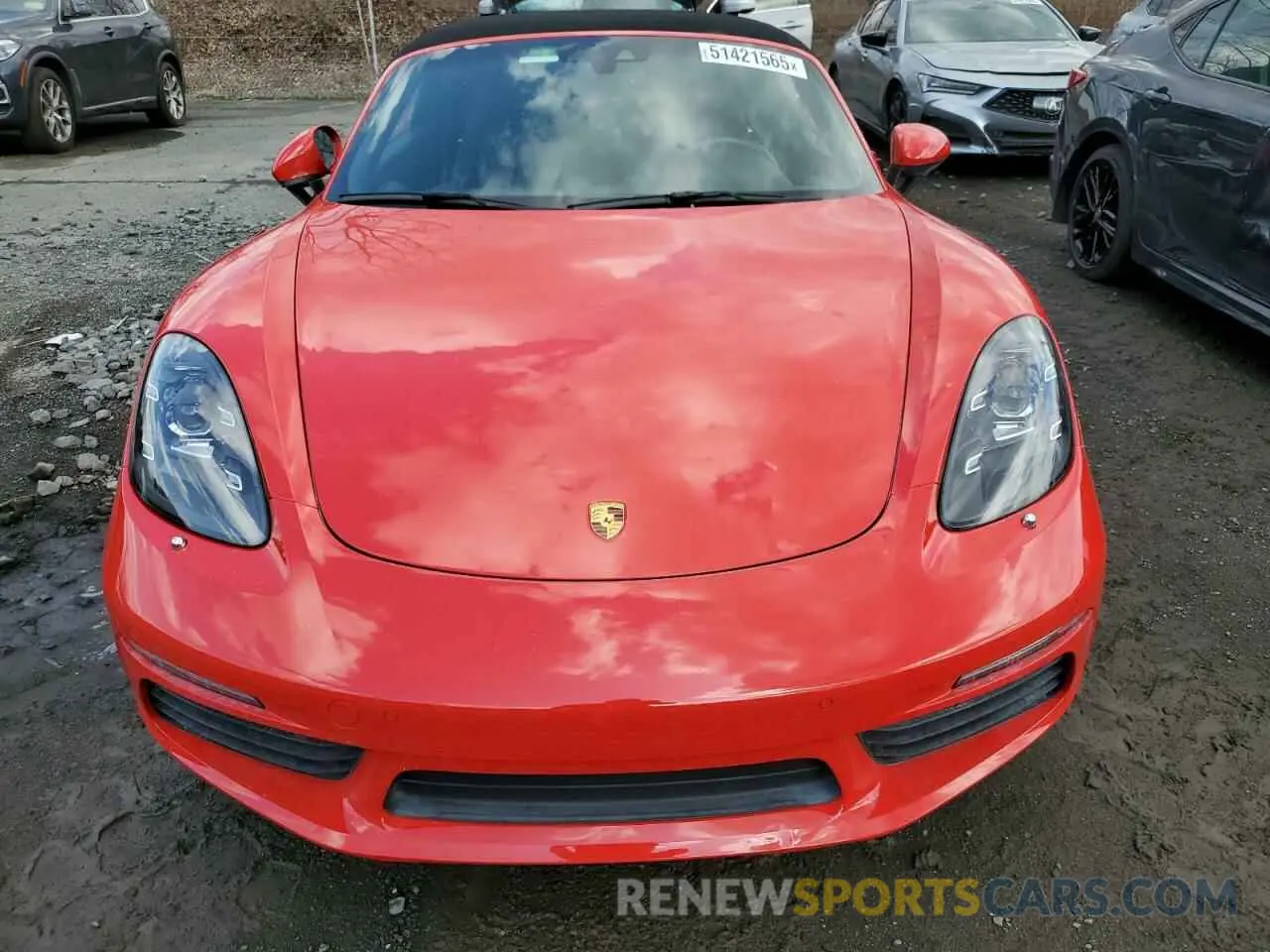 5 fotografías del automóvil dañado WP0CB2A81NS221111 PORSCHE BOXSTER 2022