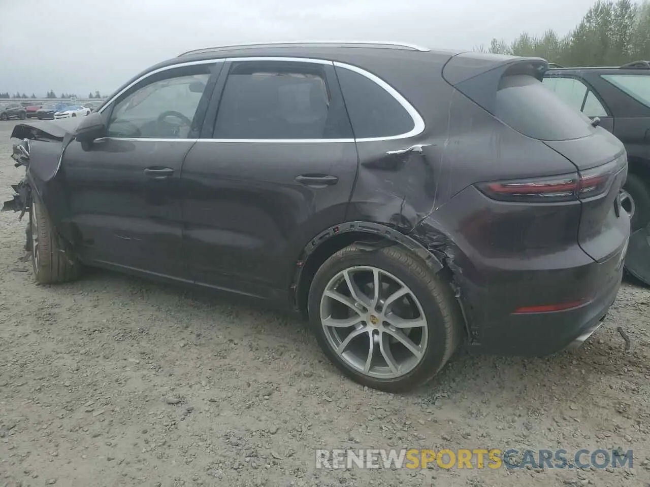 2 fotografías del automóvil dañado WP1AB2AY3KDA61528 PORSCHE CAYENNE 2019