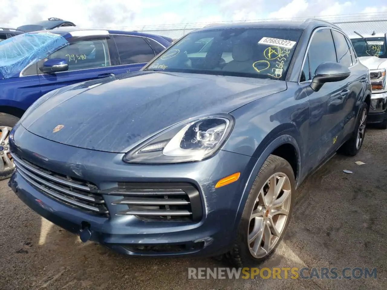 2 fotografías del automóvil dañado WP1AB2AY4KDA65636 PORSCHE CAYENNE 2019
