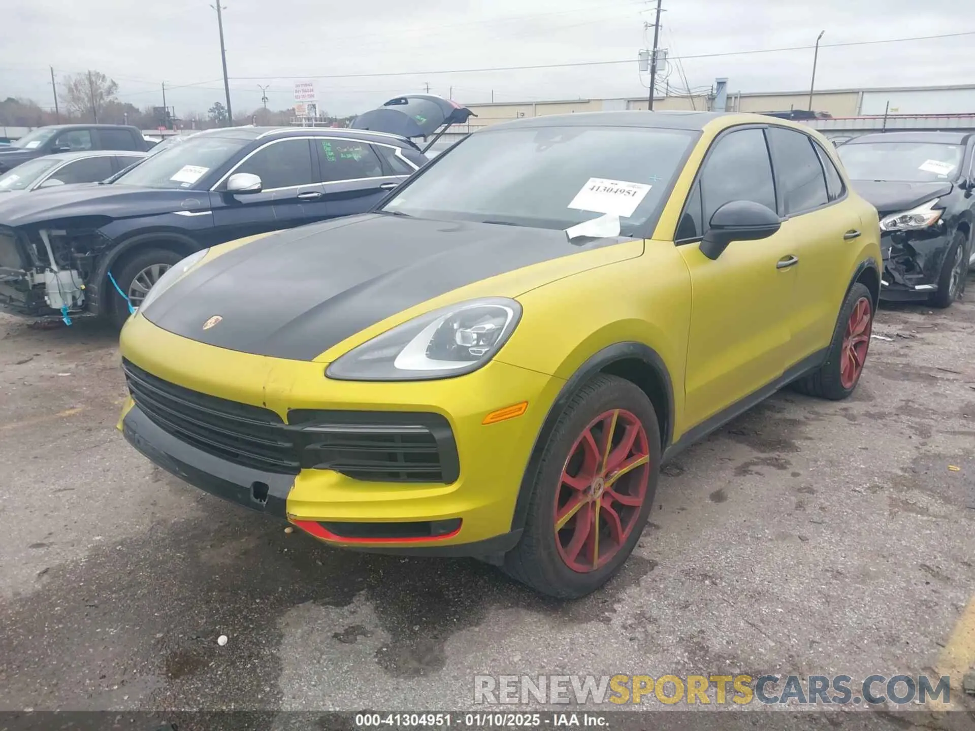 2 fotografías del automóvil dañado WP1AA2AY5LDA03828 PORSCHE CAYENNE 2020