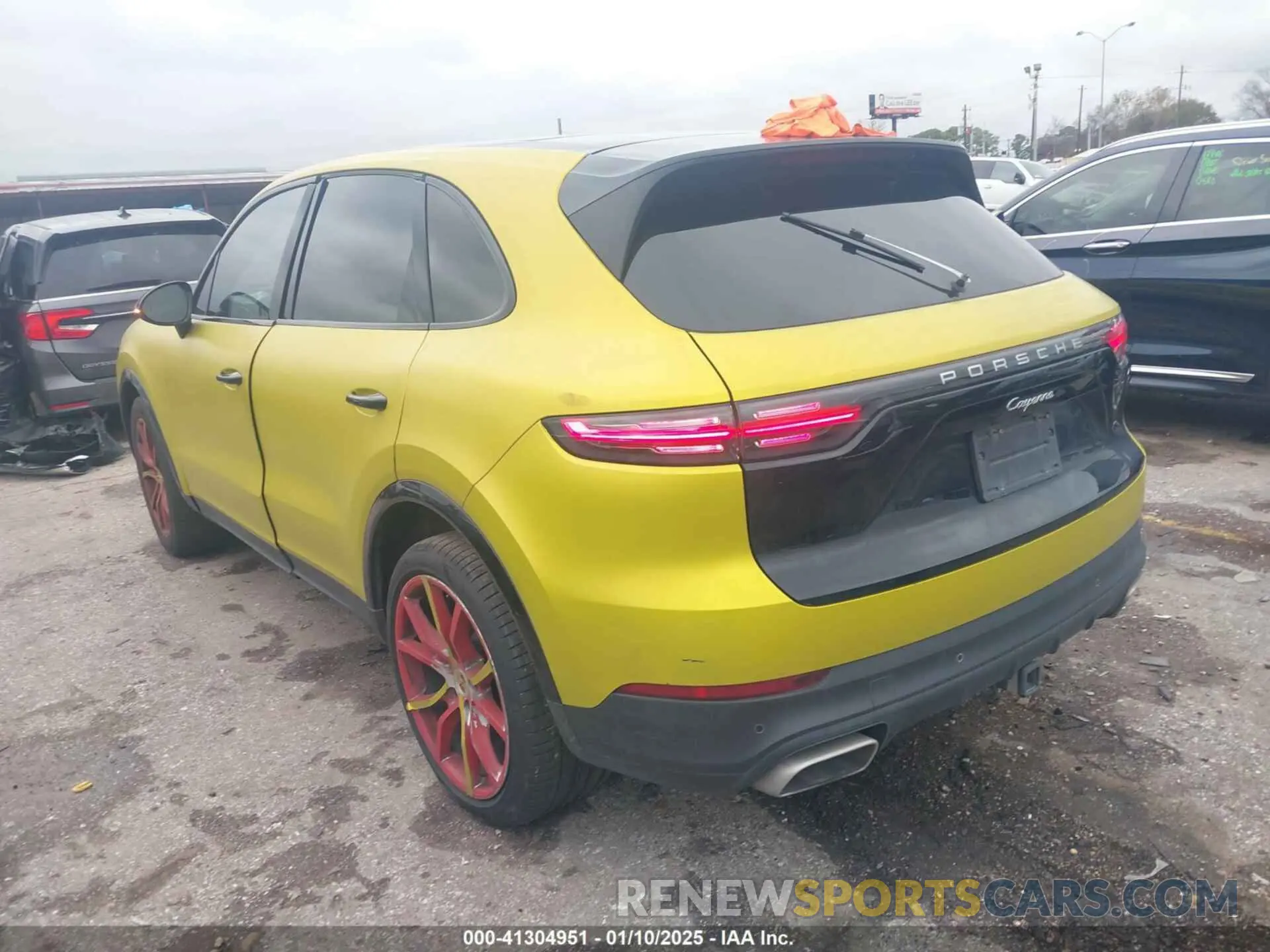 3 fotografías del automóvil dañado WP1AA2AY5LDA03828 PORSCHE CAYENNE 2020