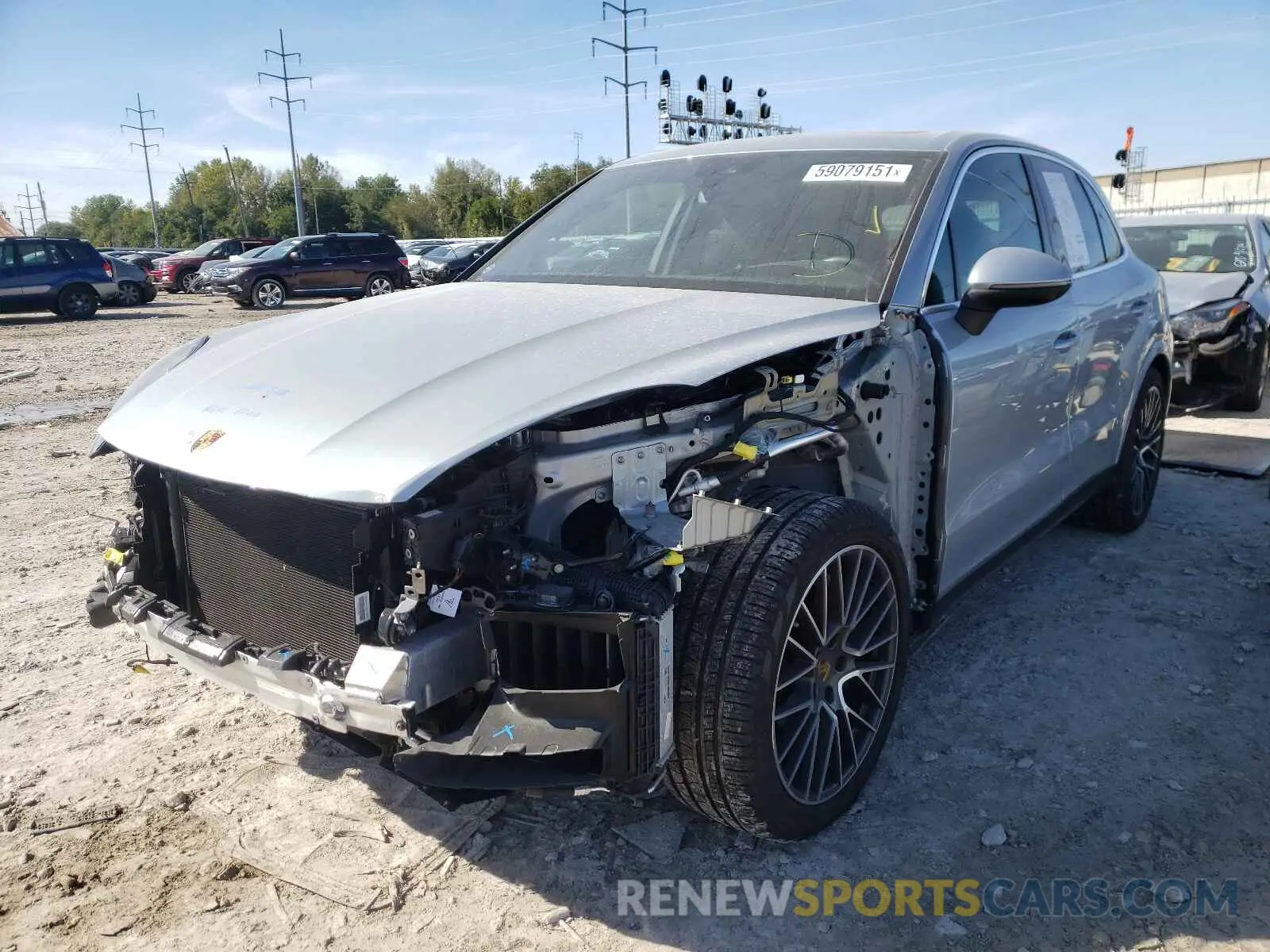 2 fotografías del automóvil dañado WP1AB2AY6LDA28816 PORSCHE CAYENNE 2020