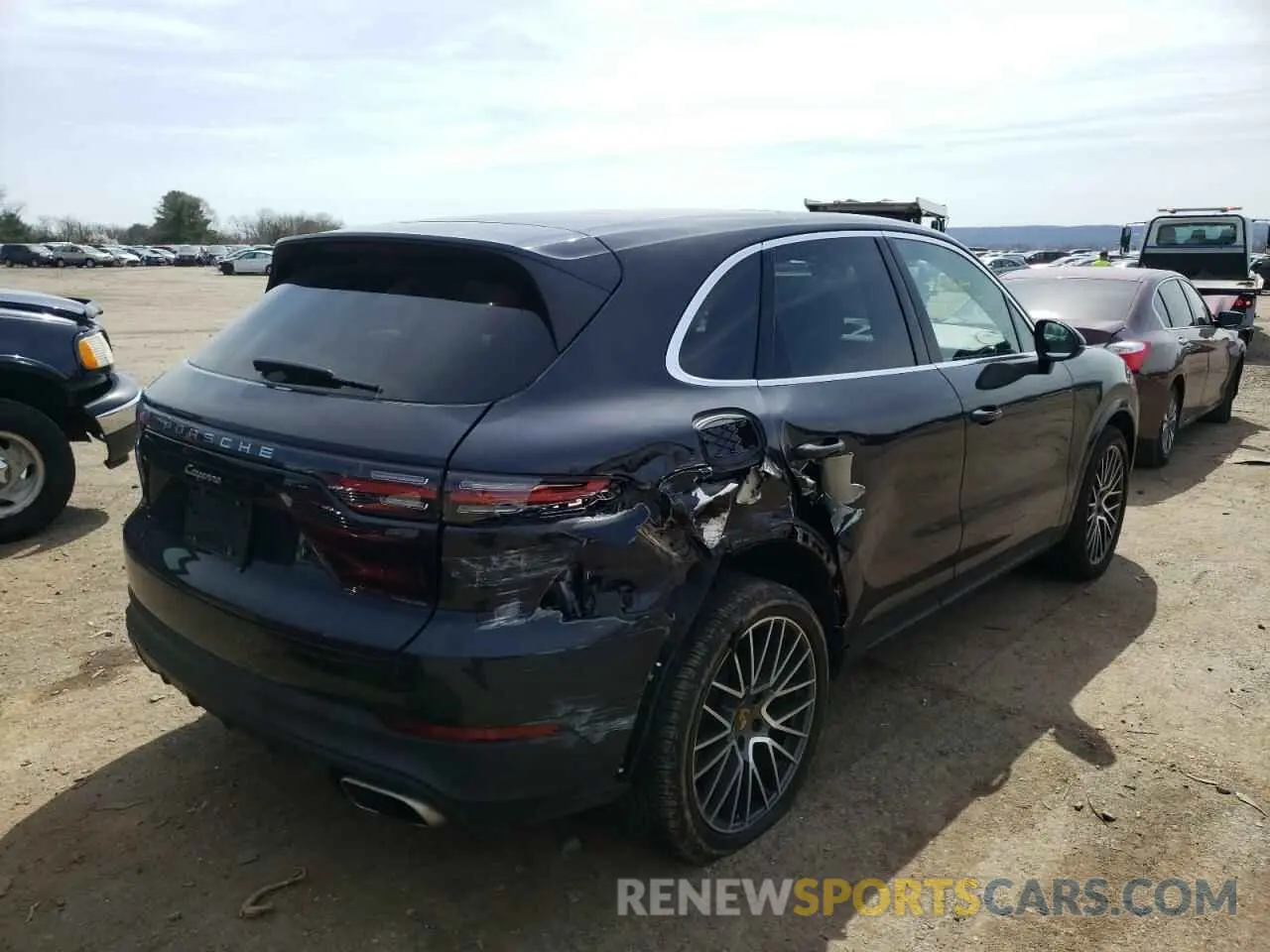 4 fotografías del automóvil dañado WP1AA2AY1MDA09417 PORSCHE CAYENNE 2021