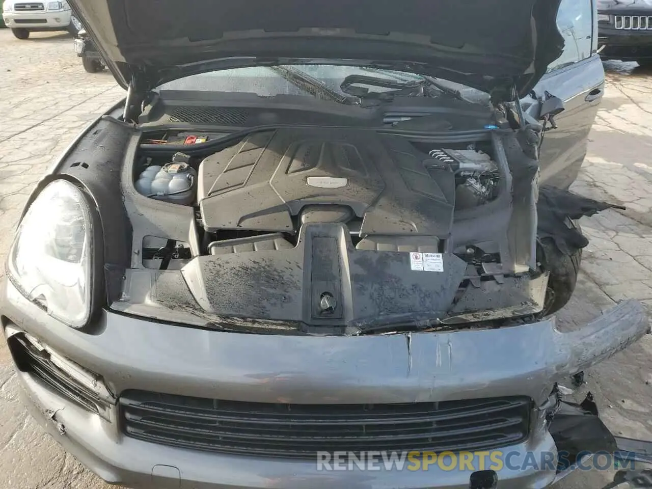 12 fotografías del automóvil dañado WP1AA2AY2MDA01617 PORSCHE CAYENNE 2021