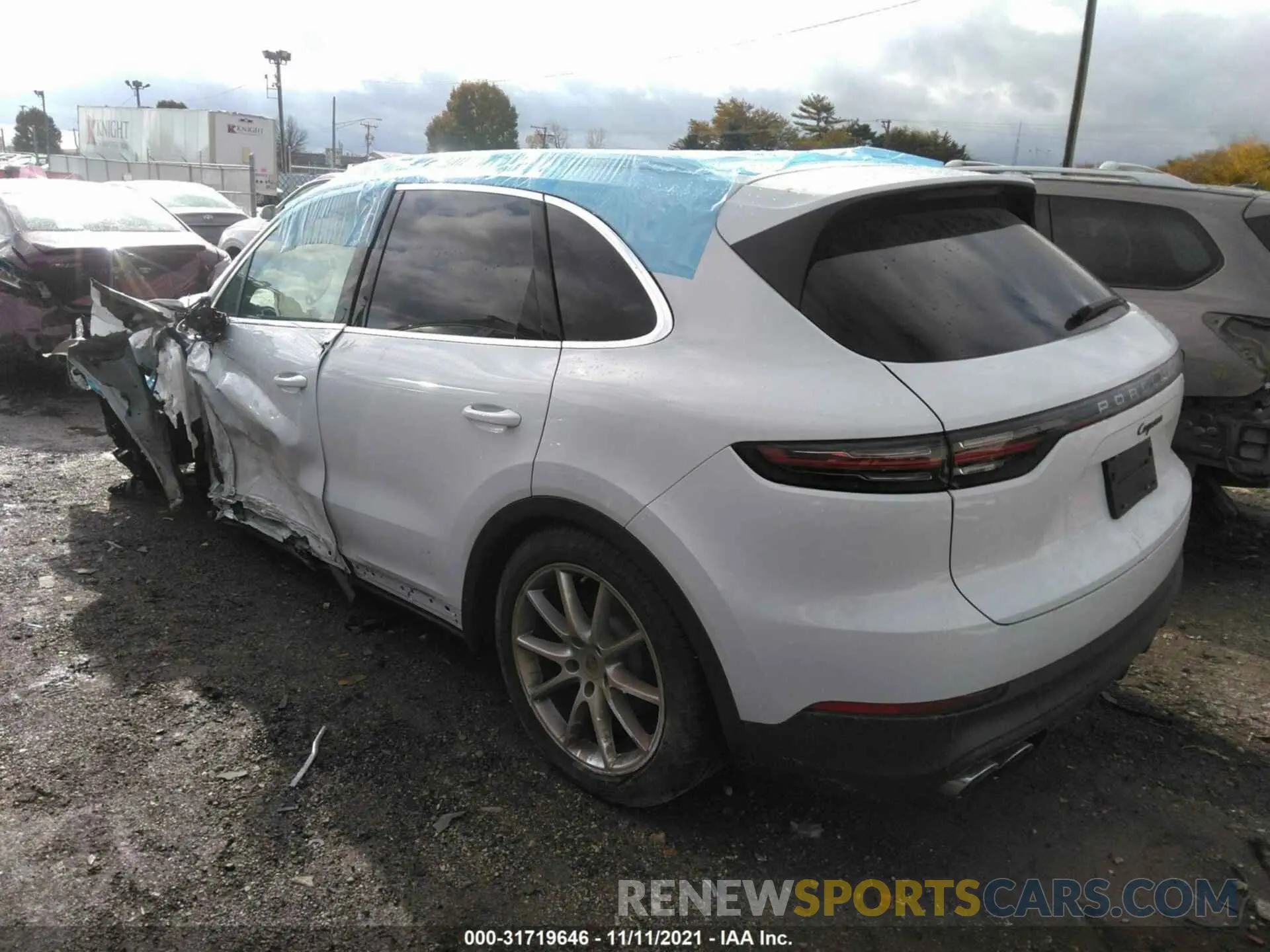 3 fotografías del automóvil dañado WP1AA2AY8MDA07227 PORSCHE CAYENNE 2021