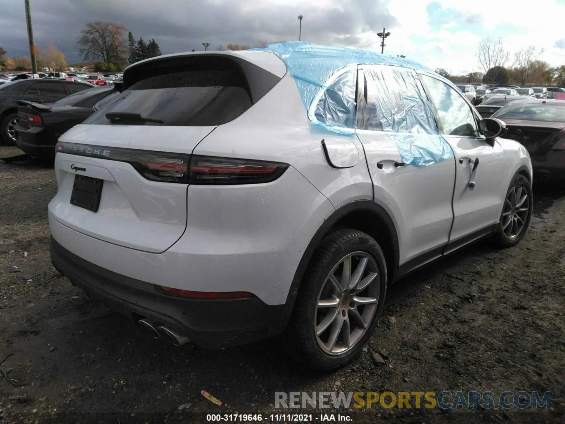 4 fotografías del automóvil dañado WP1AA2AY8MDA07227 PORSCHE CAYENNE 2021