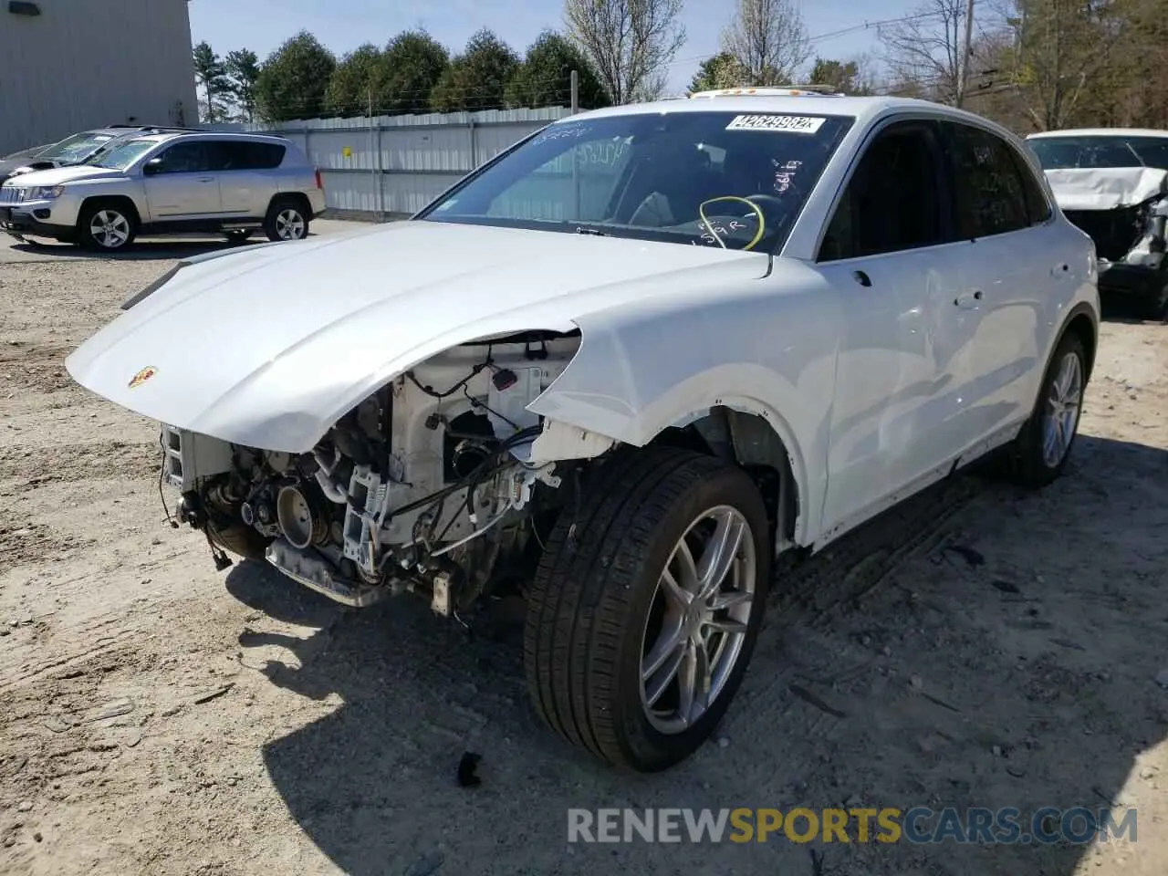 2 fotografías del automóvil dañado WP1AA2AYXMDA03616 PORSCHE CAYENNE 2021