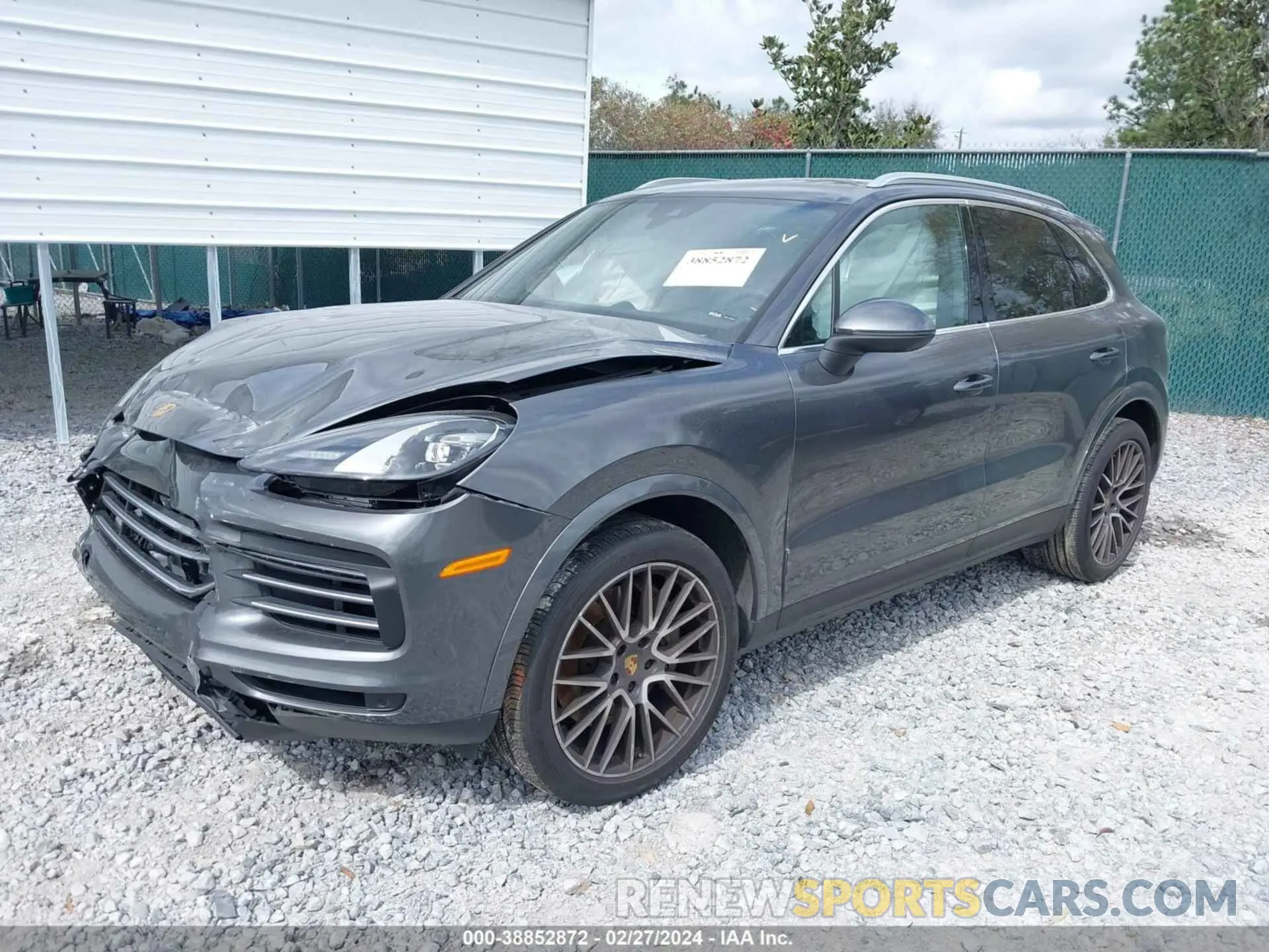 2 fotografías del automóvil dañado WP1AB2AY3MDA28807 PORSCHE CAYENNE 2021