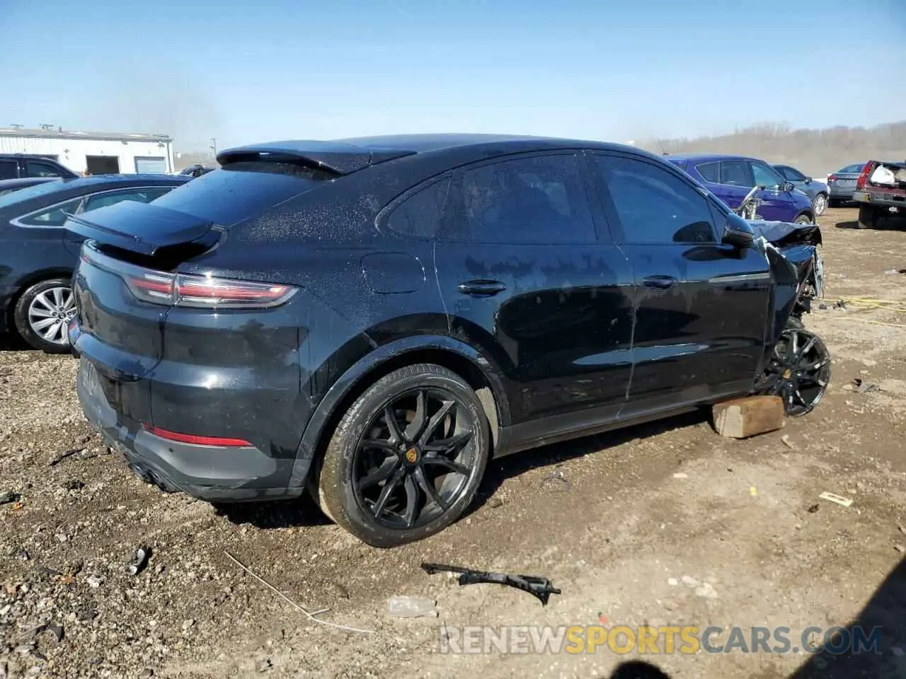 3 fotografías del automóvil dañado WP1BA2AY5MDA41596 PORSCHE CAYENNE 2021