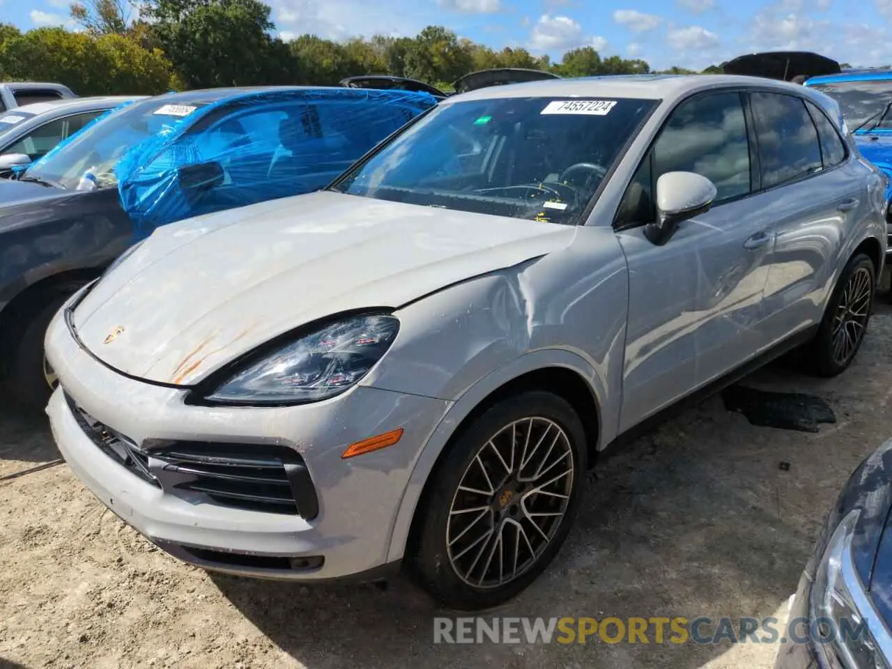 1 fotografías del automóvil dañado WP1AA2AY4NDA05752 PORSCHE CAYENNE 2022