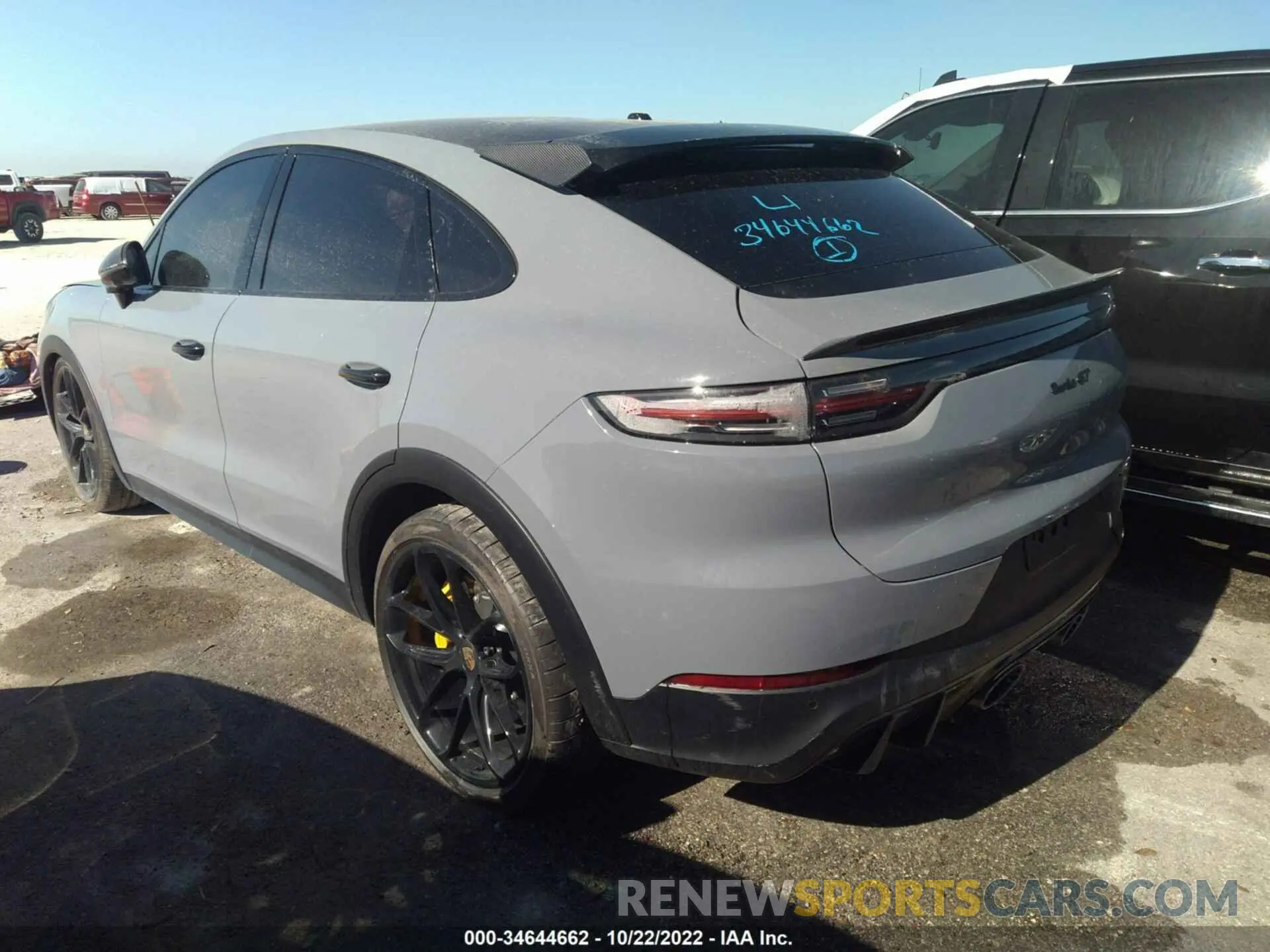 3 fotografías del automóvil dañado WP1BK2AY7NDA60276 PORSCHE CAYENNE 2022