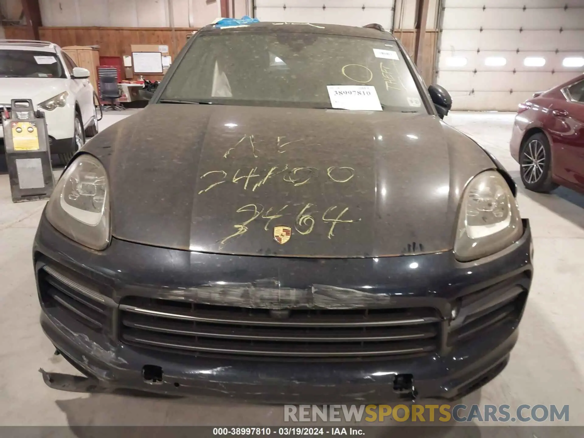12 fotografías del automóvil dañado WP1AA2AY7PDA01066 PORSCHE CAYENNE 2023