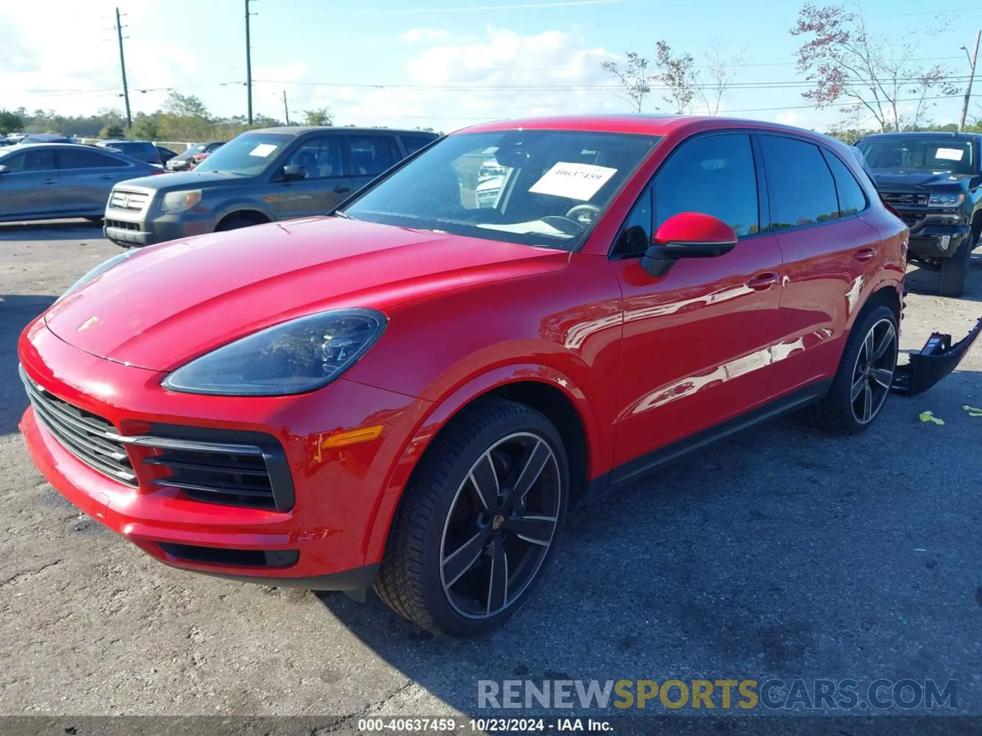 2 fotografías del automóvil dañado WP1AA2AYXPDA07265 PORSCHE CAYENNE 2023