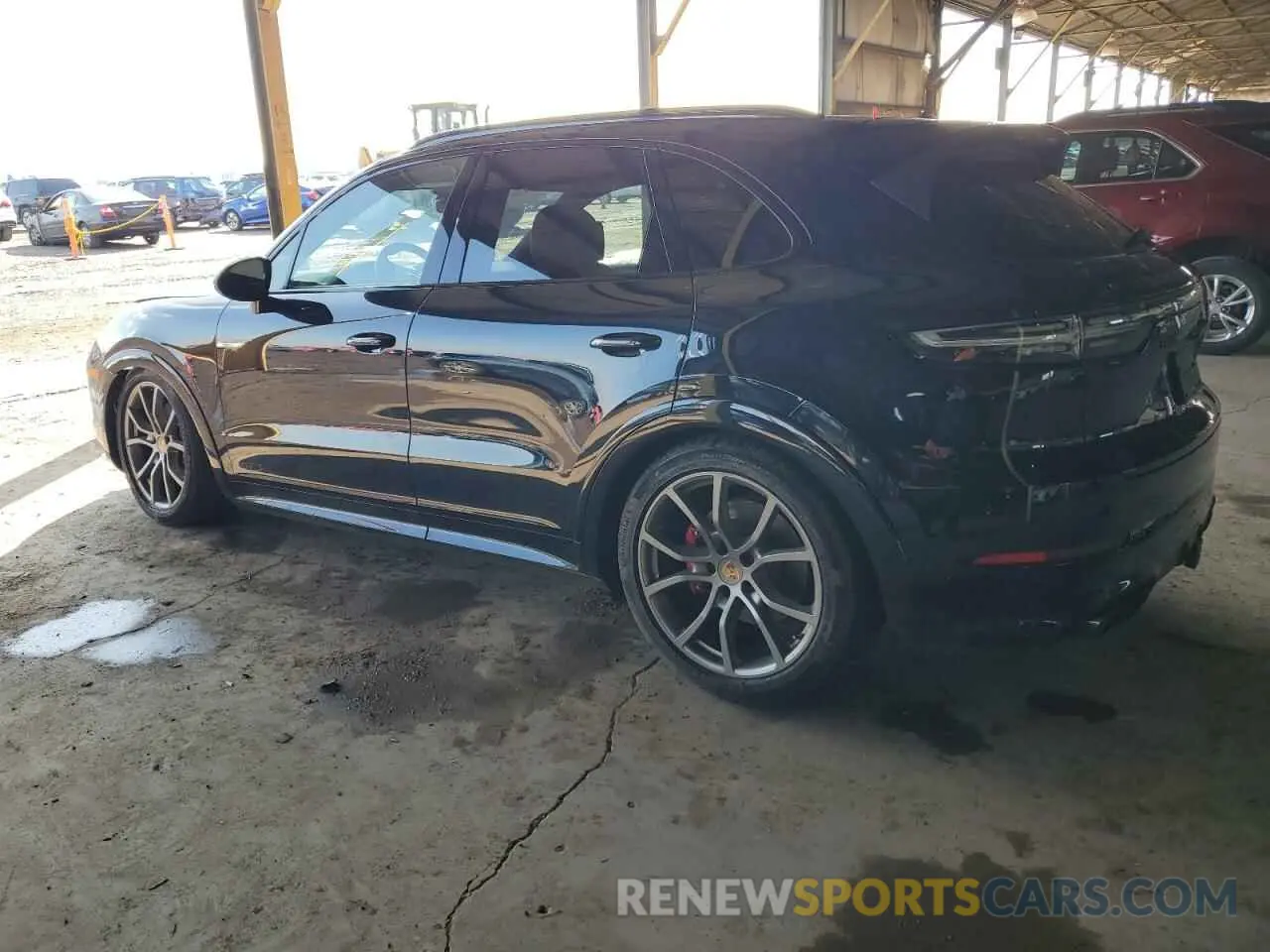 2 fotografías del automóvil dañado WP1AG2AY5PDA18270 PORSCHE CAYENNE 2023
