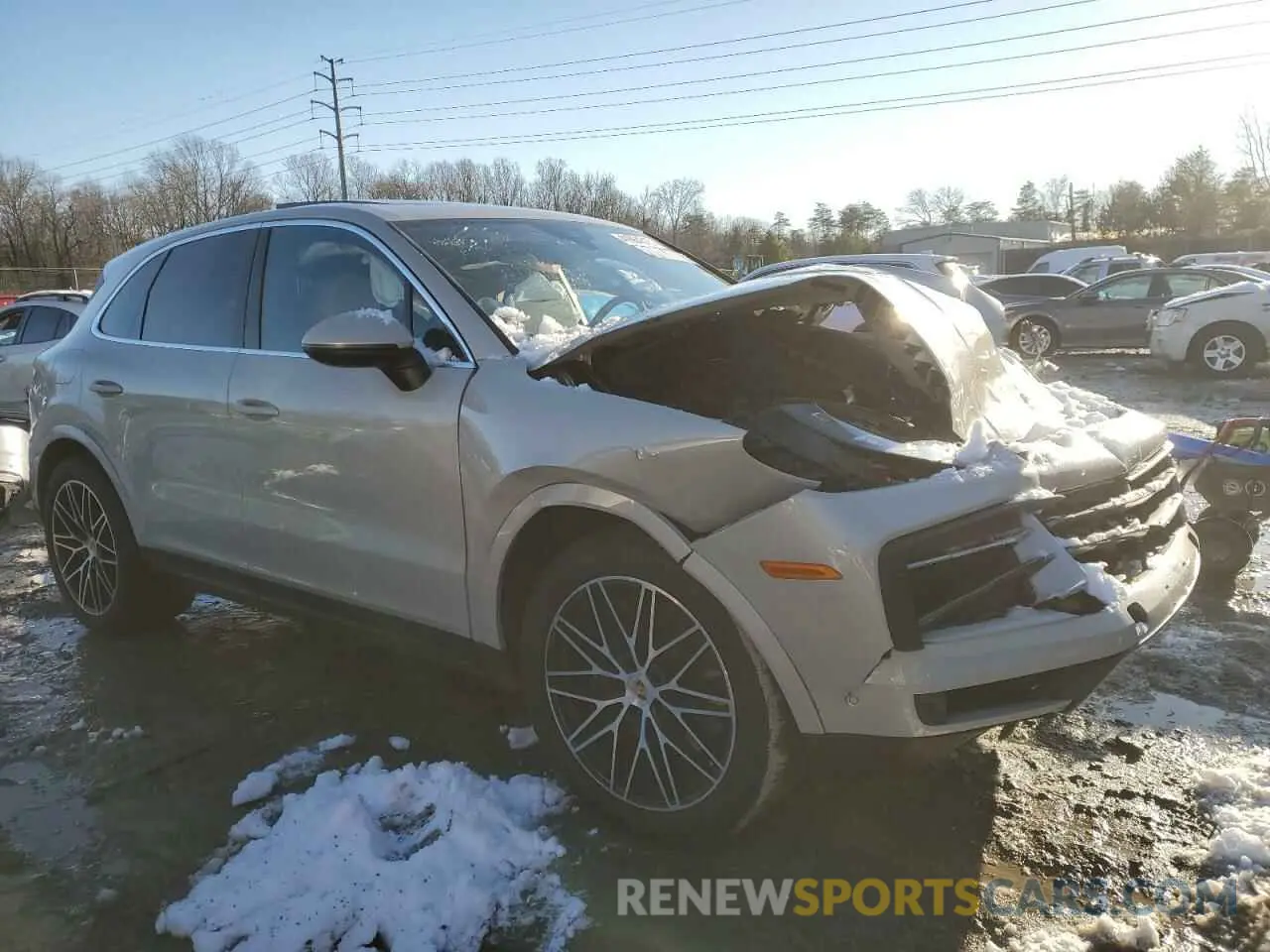 4 fotografías del automóvil dañado WP1AA2AY0RDA11327 PORSCHE CAYENNE 2024