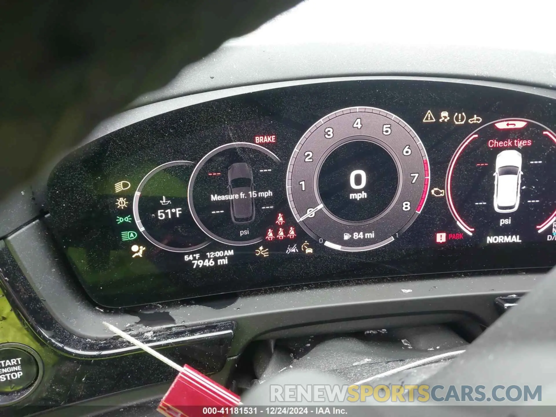 7 fotografías del automóvil dañado WP1AA2AY9RDA05123 PORSCHE CAYENNE 2024