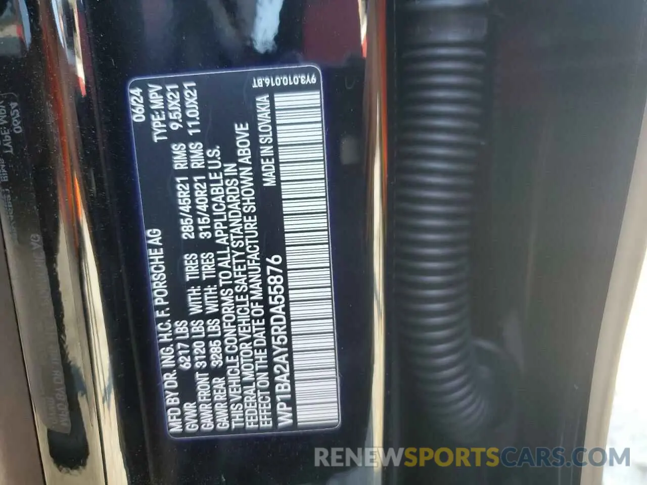 13 fotografías del automóvil dañado WP1BA2AY5RDA55876 PORSCHE CAYENNE 2024