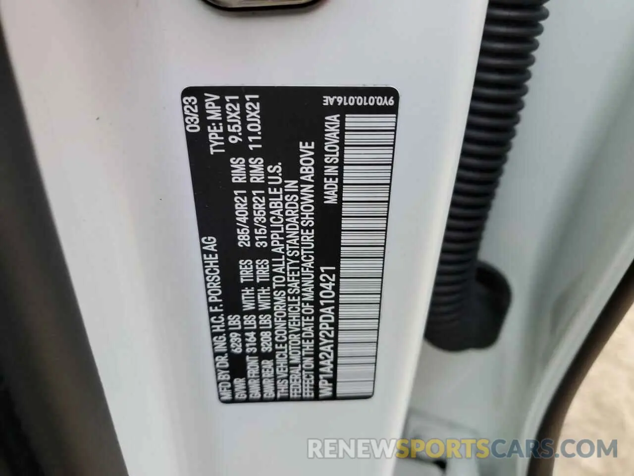 14 fotografías del automóvil dañado WP1AA2AY2PDA10421 PORSCHE CAYENNE BA 2023