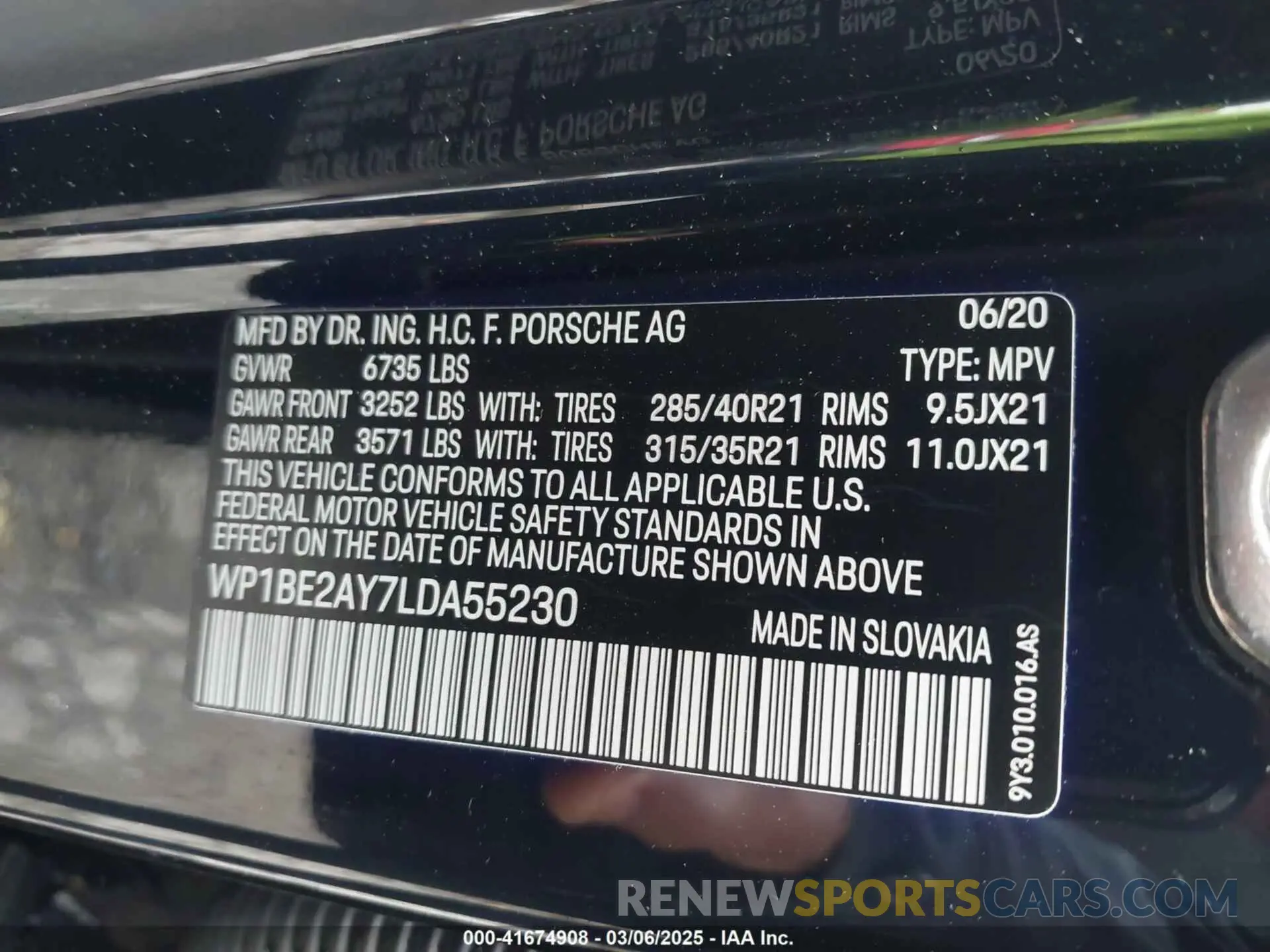 9 fotografías del automóvil dañado WP1BE2AY7LDA55230 PORSCHE CAYENNE E-HYBRID COUPE 2020