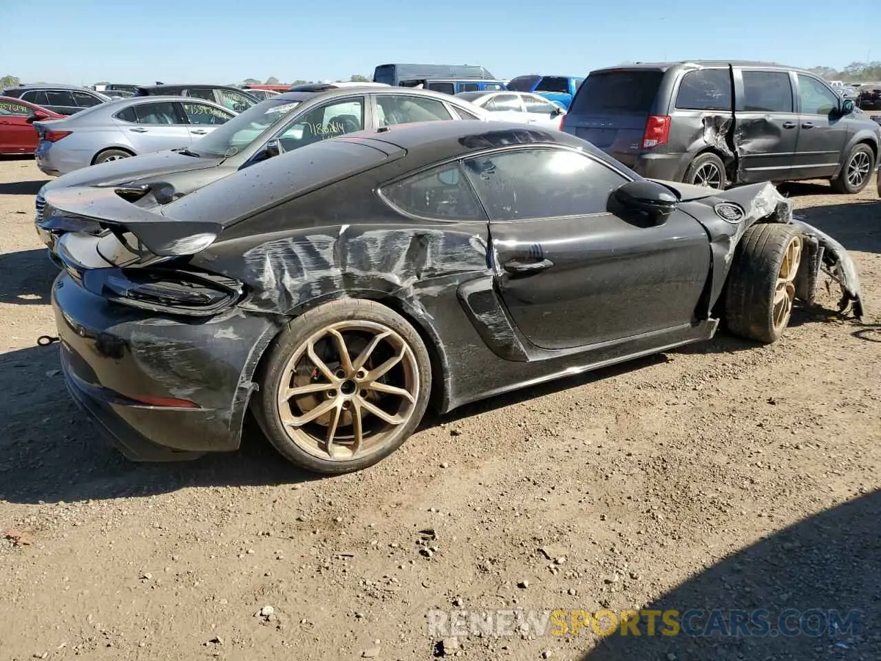 3 fotografías del automóvil dañado WP0AC2A88LK289651 PORSCHE CAYMAN 2020