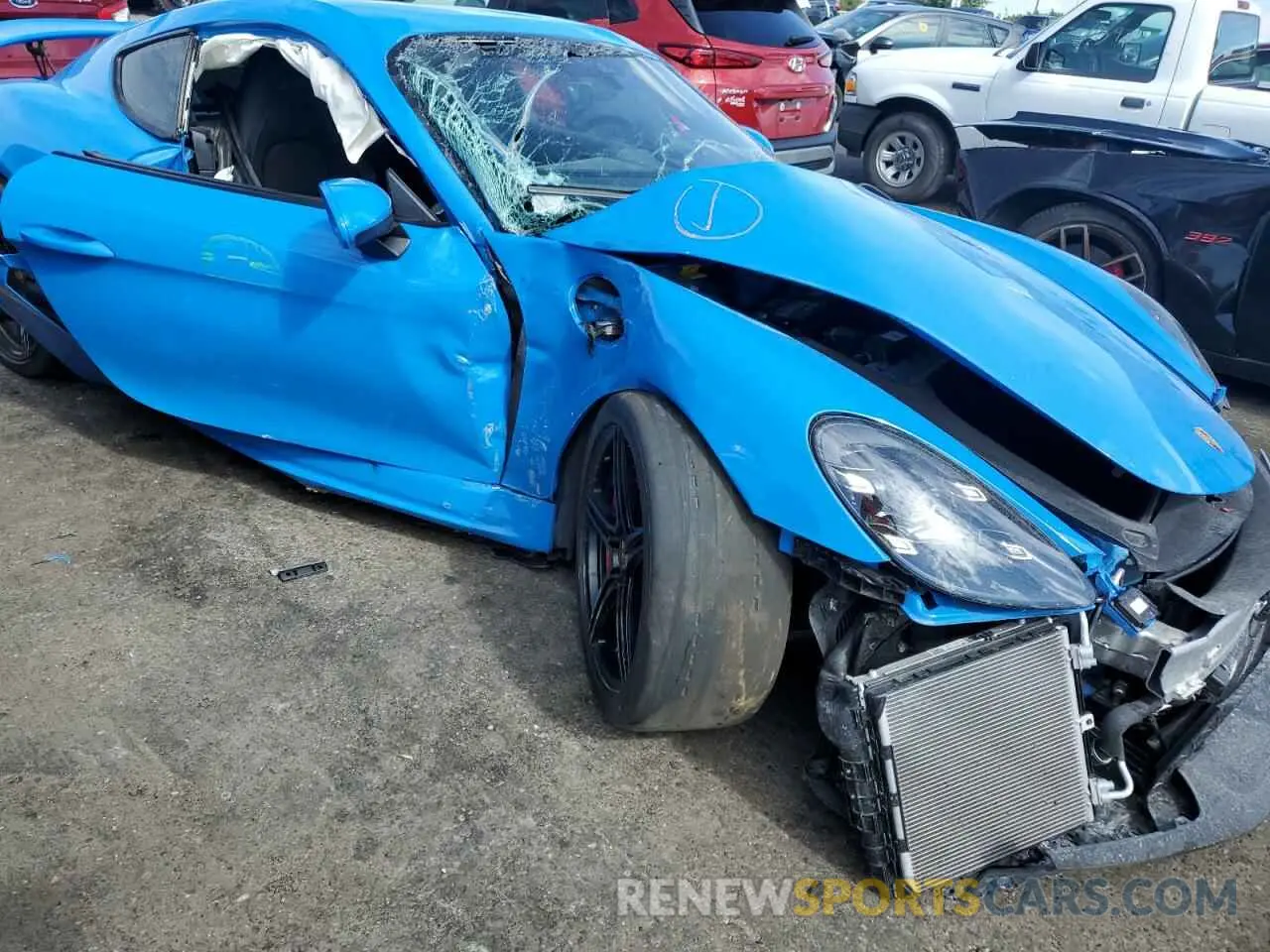 9 fotografías del automóvil dañado WP0AC2A85NS275225 PORSCHE CAYMAN 2022