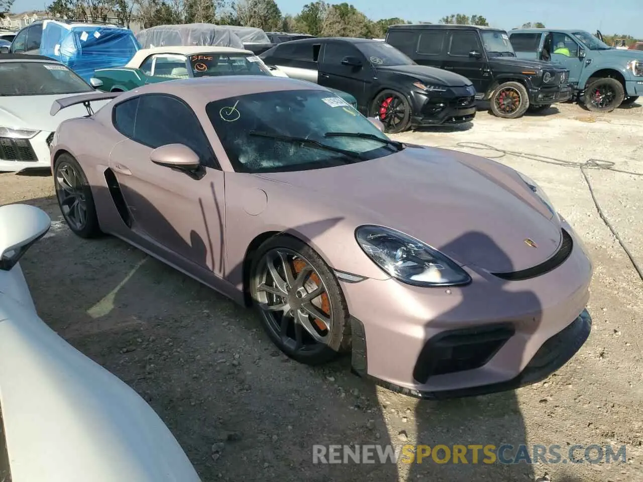 4 fotografías del automóvil dañado WP0AC2A8XNS275706 PORSCHE CAYMAN 2022