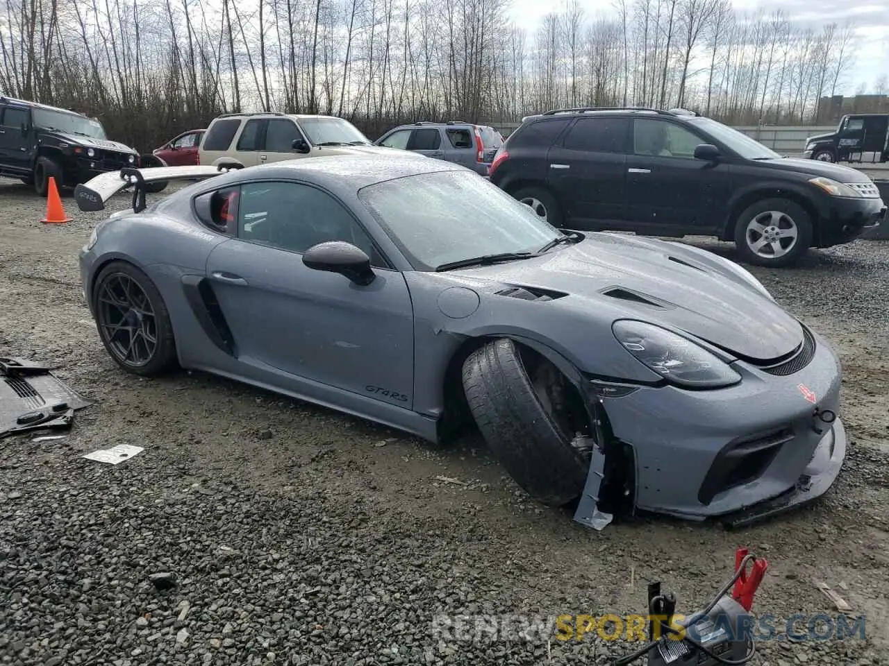 4 fotografías del automóvil dañado WP0AE2A88PS280691 PORSCHE CAYMAN 2023