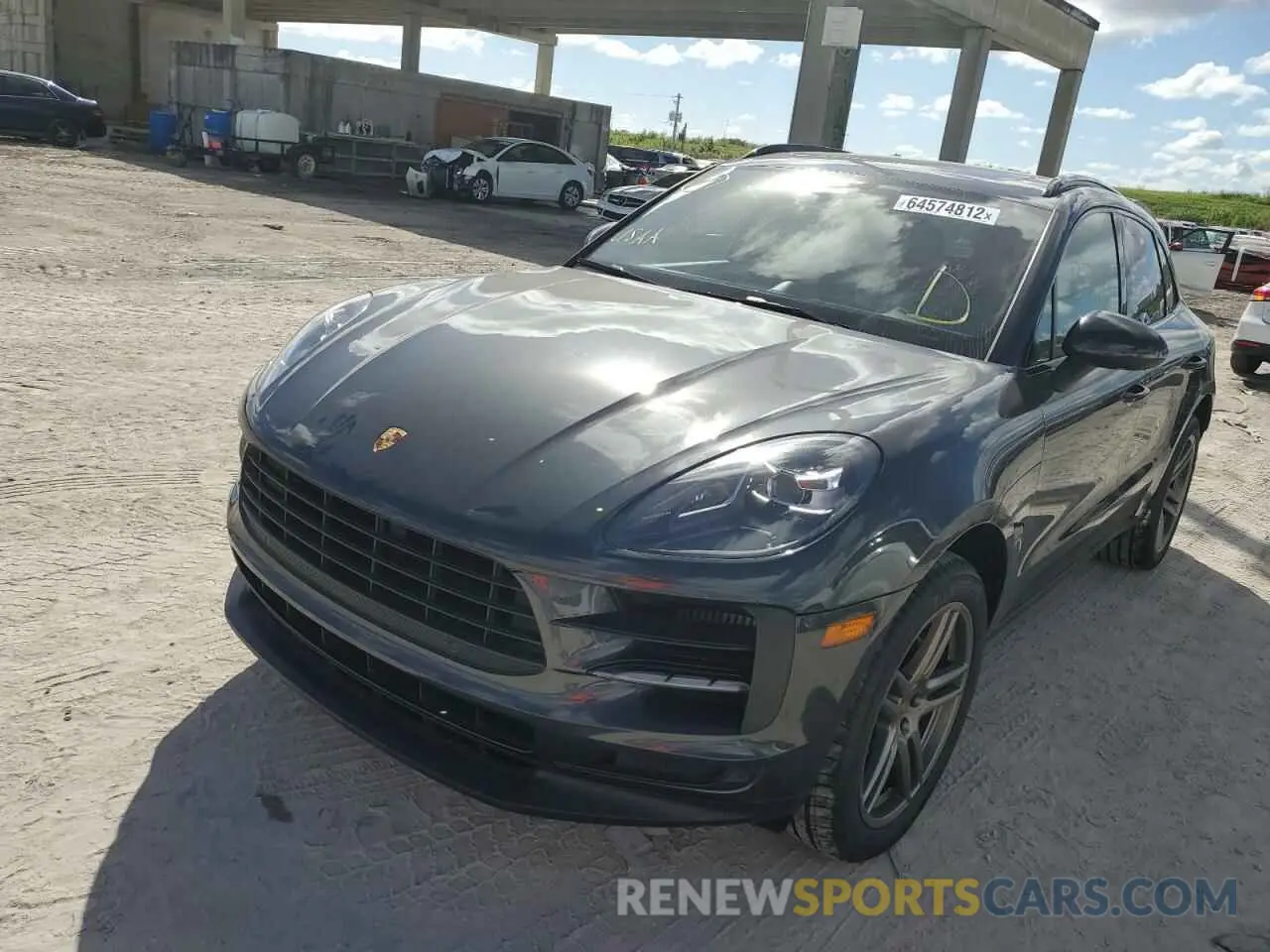 2 fotografías del automóvil dañado WP1AB2A58LLB33322 PORSCHE MACAN 2020