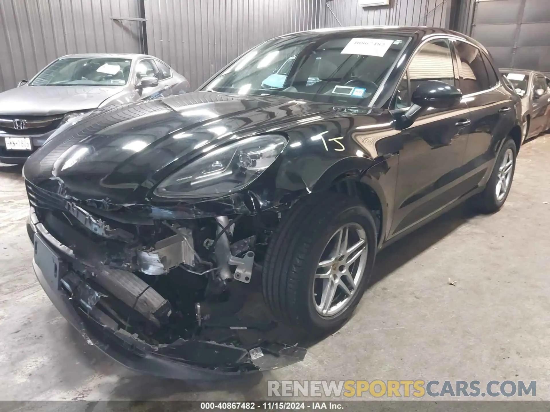2 fotografías del automóvil dañado WP1AA2A50MLB06278 PORSCHE MACAN 2021