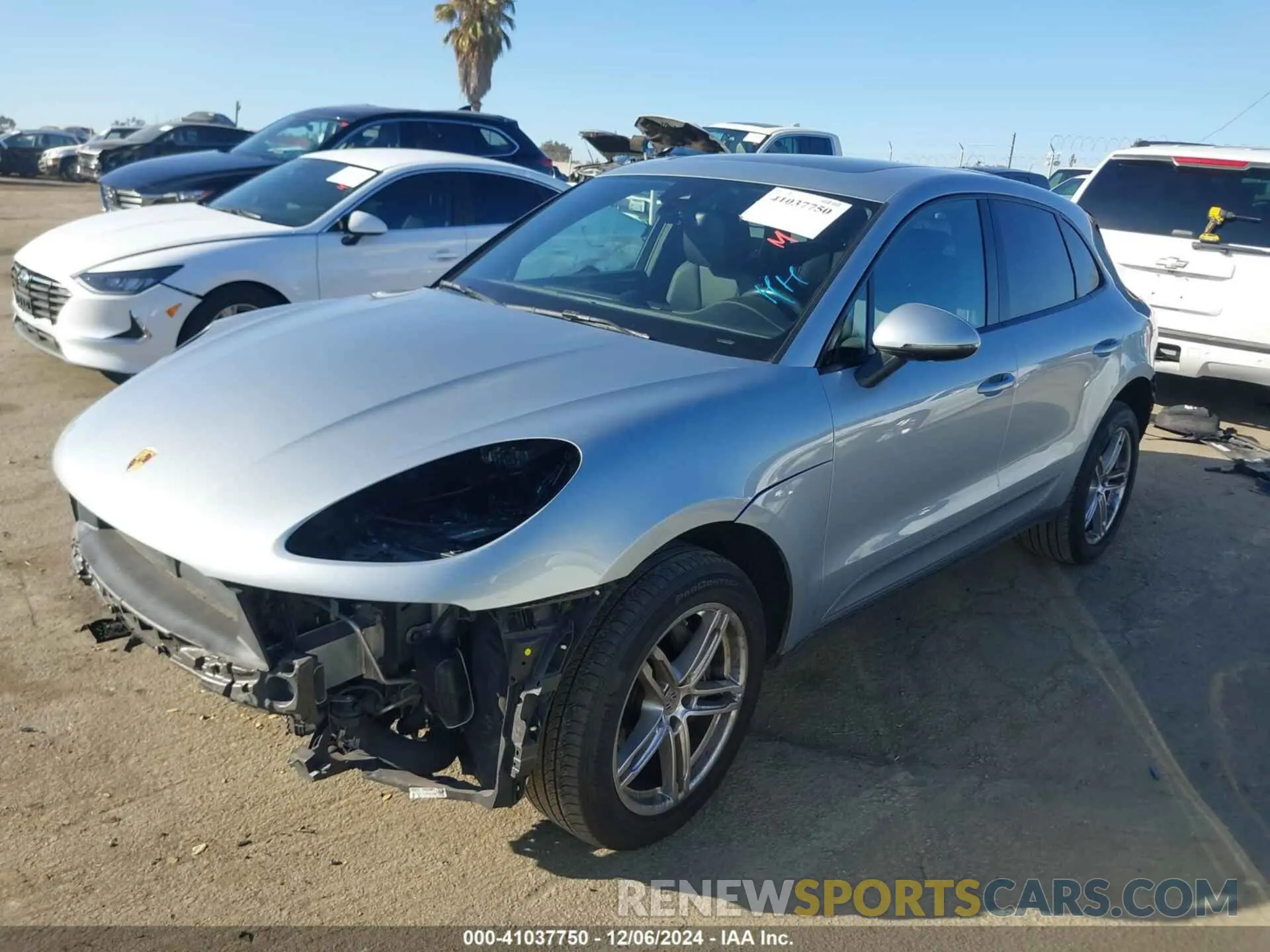 2 fotografías del automóvil dañado WP1AA2A53MLB10552 PORSCHE MACAN 2021