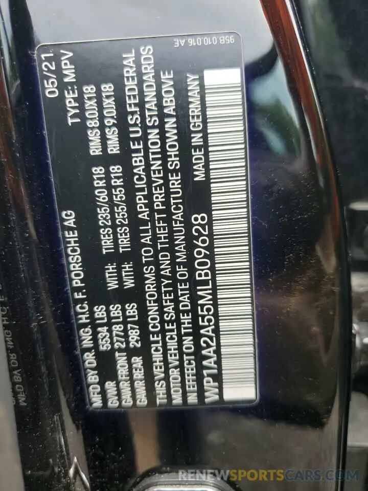 13 fotografías del automóvil dañado WP1AA2A55MLB09628 PORSCHE MACAN 2021