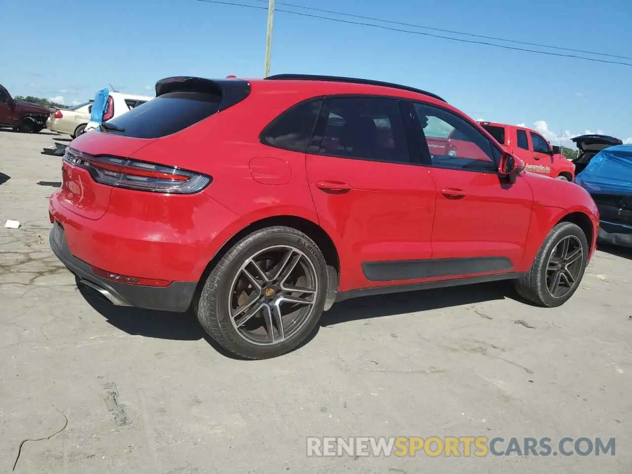 3 fotografías del automóvil dañado WP1AA2A55MLB11637 PORSCHE MACAN 2021