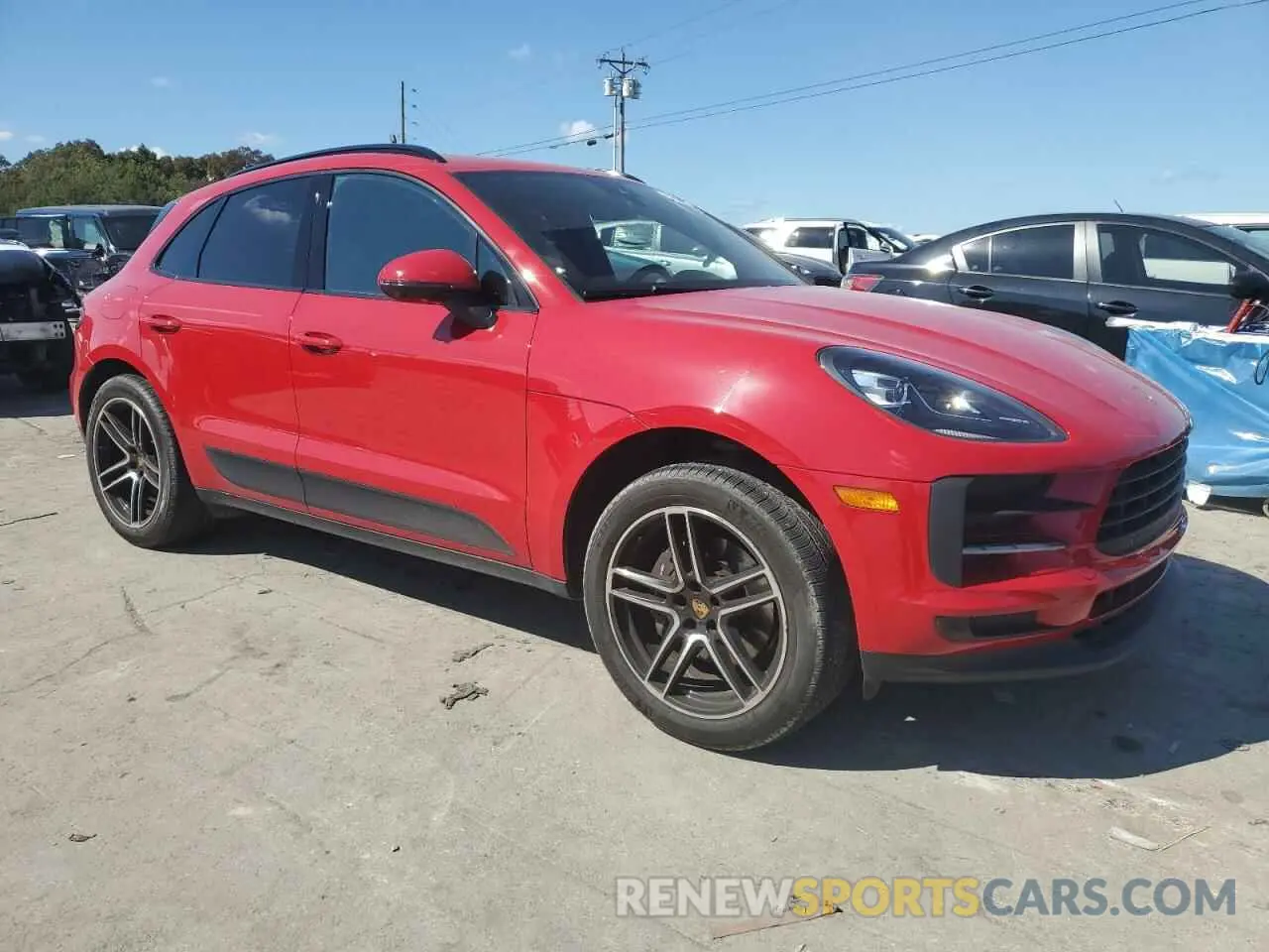 4 fotografías del automóvil dañado WP1AA2A55MLB11637 PORSCHE MACAN 2021