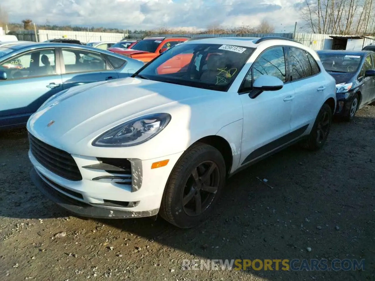 2 fotografías del automóvil dañado WP1AA2A57MLB09209 PORSCHE MACAN 2021