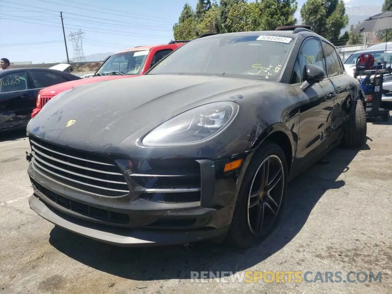 2 fotografías del automóvil dañado WP1AA2A5XMLB18146 PORSCHE MACAN 2021