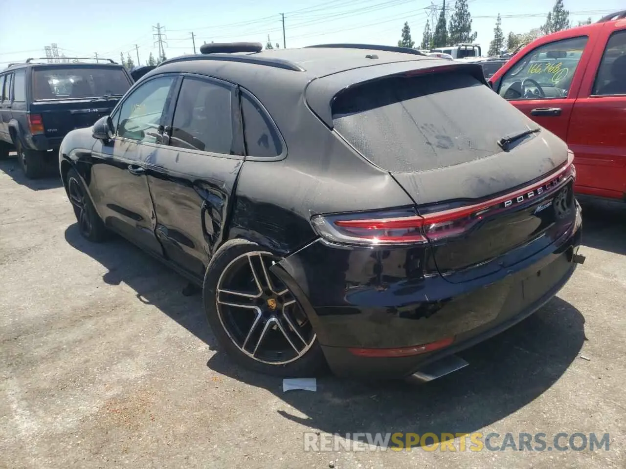 3 fotografías del automóvil dañado WP1AA2A5XMLB18146 PORSCHE MACAN 2021