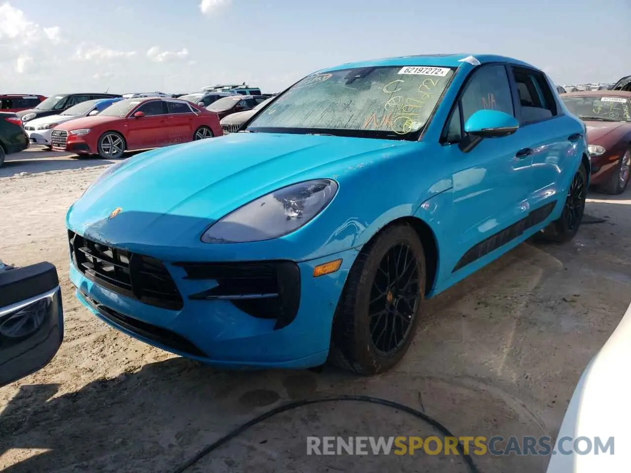 2 fotografías del automóvil dañado WP1AG2A56MLB53720 PORSCHE MACAN 2021