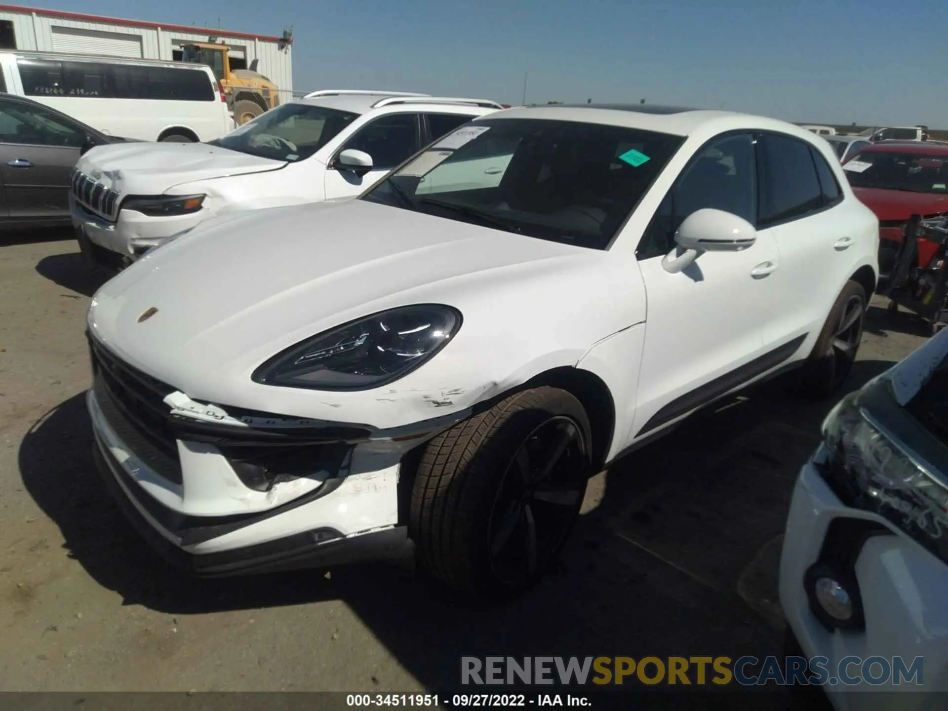2 fotografías del automóvil dañado WP1AA2A57NLB06974 PORSCHE MACAN 2022