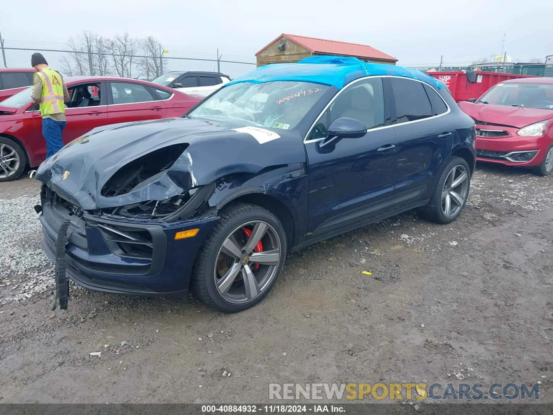 2 fotografías del automóvil dañado WP1AG2A57NLB22154 PORSCHE MACAN 2022