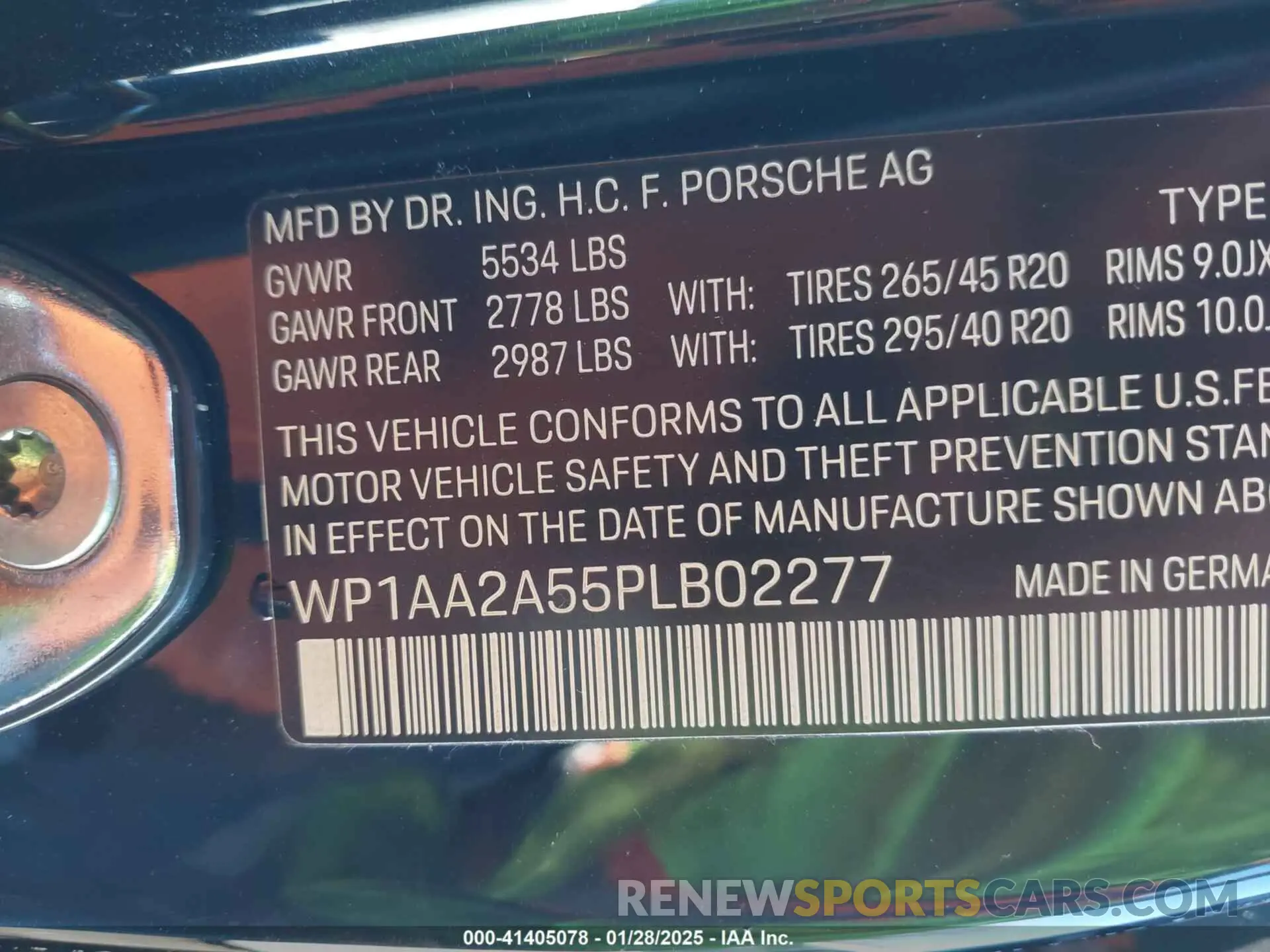 9 fotografías del automóvil dañado WP1AA2A55PLB02277 PORSCHE MACAN 2023