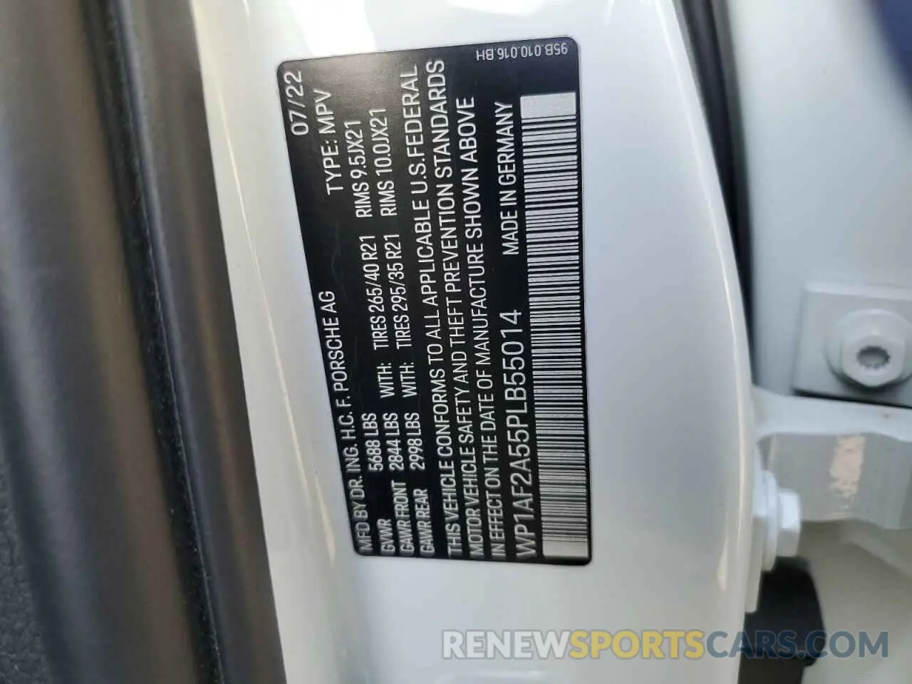 14 fotografías del automóvil dañado WP1AF2A55PLB55014 PORSCHE MACAN 2023