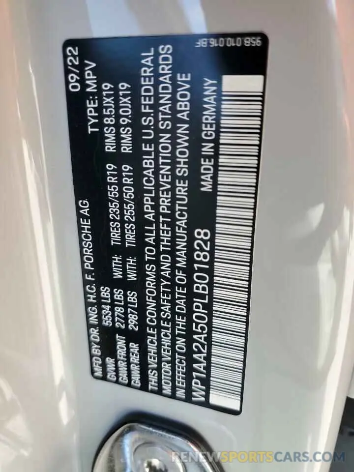 13 fotografías del automóvil dañado WP1AA2A50PLB01828 PORSCHE MACAN BASE 2023