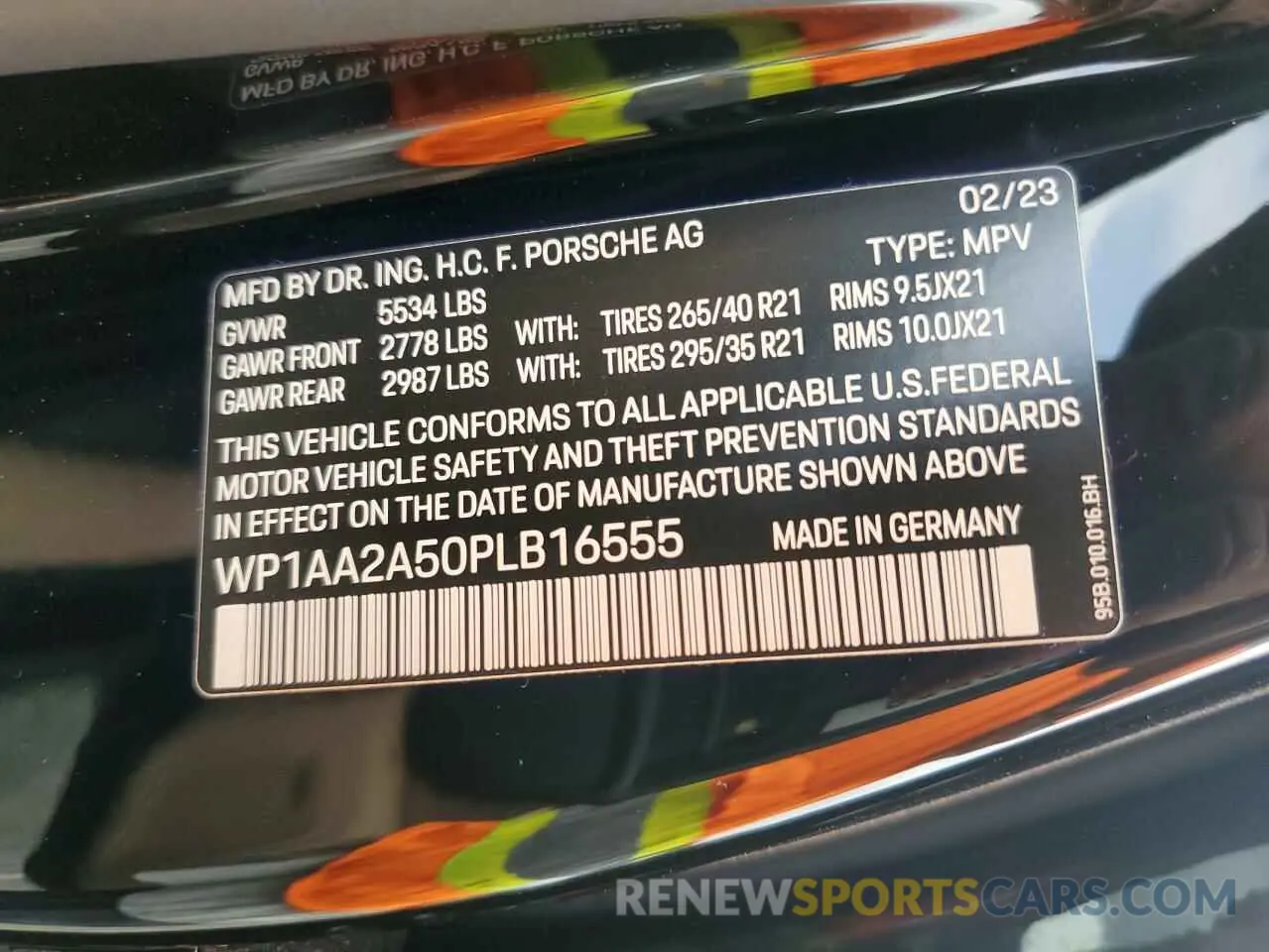 14 fotografías del automóvil dañado WP1AA2A50PLB16555 PORSCHE MACAN BASE 2023